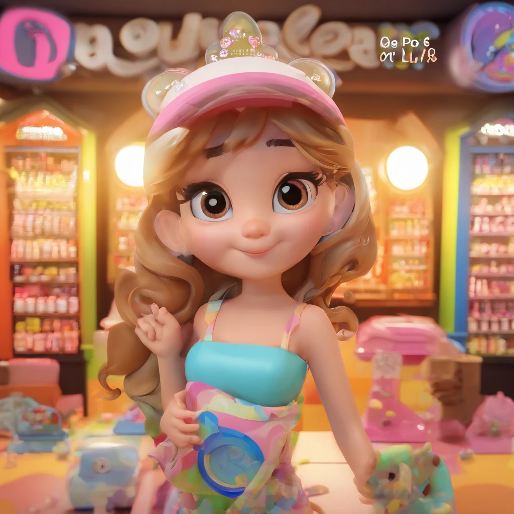 super bonito IP menina por pop mart, olhos brilhantes, querubim,Vestidinho branco, argila, Modelos, um brinquedo de caixa cega, Brilhante e delicado,fundo limpo, Bom brilho, 3D rendering of,best quality