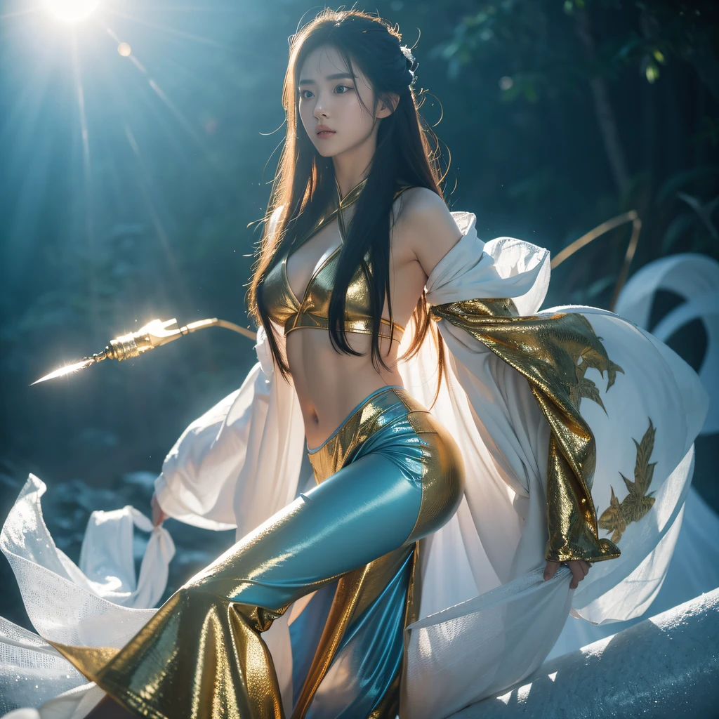 cinematic cgsociety,Flying Nine-Tailed Light Blue Sky Division Flame Long-haired Fox Star,een Erotica,Torch night black golden orange brocade silk snake print silk pants,Rouge diamond tulle sheer lizard-patterned leggings,Fat woman space fly in the snow,Front view,Pure transparency,Wear boxing gloves,Wear thick-framed reflective sunglasses with gold wire,Panorama ultra-wide angle,extremely happy,The texture of the real person is delicate,Strong visual impact,hyper-detailing,Dream girl,Refined face,prettyeyes,Hair strands float in the air, cherry Models,Zhou Xiaotong,crystal-clear,Good sense of perspective,Light and shadow effects,16K smooth,Surface reflected light,,Tropical canyon battle scene、Chinese big breasts、Quaint、three kingdom、ember、100 people、Telephoto vista(CG)、Intense CG battles、high detal、masuter piece、NSFW,Multi-layered long-sleeved gauze garment,Quick-dry vest,Linen sweater,Crocodile skin cape,golden shoulder pads, Silver hammer pattern cape, Burgundy body hair,Water vapor female spy,Shower buttocks green fruit milk jelly flat chest,Pine silk fish net knee brace space dance,Hexagonal prism,Put on a pineapple knife sprinkled with gold,extremely happy,Boundy winter rain(Tropical canyon battle scene)((Scenes))(Extremely detailed Cg Unity 8K wallpaper,Masterpiece, Best quality, Ultra-detailed)He played Huang Yaoshi in the movie,