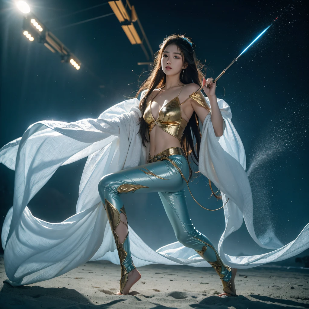 cinematic cgsociety,Flying Nine-Tailed Light Blue Sky Division Flame Long-haired Fox Star,een Erotica,Torch night black golden orange brocade silk snake print silk pants,Rouge diamond tulle sheer lizard-patterned leggings,Fat woman space fly in the snow,Front view,Pure transparency,Wear boxing gloves,Wear thick-framed reflective sunglasses with gold wire,Panorama ultra-wide angle,extremely happy,The texture of the real person is delicate,Strong visual impact,hyper-detailing,Dream girl,Refined face,prettyeyes,Hair strands float in the air, cherry Models,Zhou Xiaotong,crystal-clear,Good sense of perspective,Light and shadow effects,16K smooth,Surface reflected light,,Tropical canyon battle scene、Chinese big breasts、Quaint、three kingdom、ember、100 people、Telephoto vista(CG)、Intense CG battles、high detal、masuter piece、NSFW,Multi-layered long-sleeved gauze garment,Quick-dry vest,Linen sweater,Crocodile skin cape,golden shoulder pads, Silver hammer pattern cape, Burgundy body hair,Water vapor female spy,Shower buttocks green fruit milk jelly flat chest,Pine silk fish net knee brace space dance,Hexagonal prism,Put on a pineapple knife sprinkled with gold,extremely happy,Boundy winter rain(Tropical canyon battle scene)((Scenes))(Extremely detailed Cg Unity 8K wallpaper,Masterpiece, Best quality, Ultra-detailed)He played Huang Yaoshi in the movie,