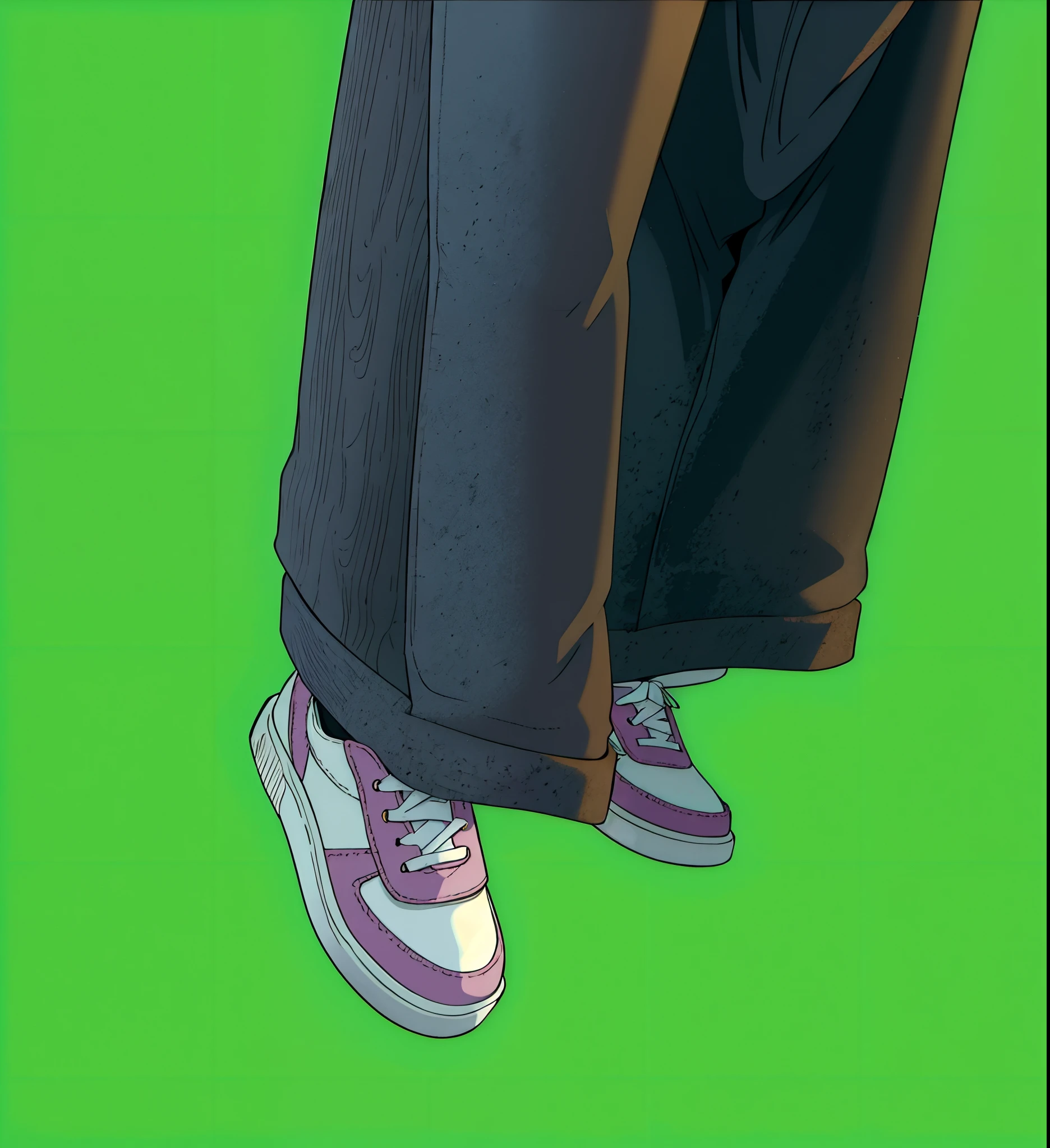 turn this foot and shoes to cartoon style, colorful