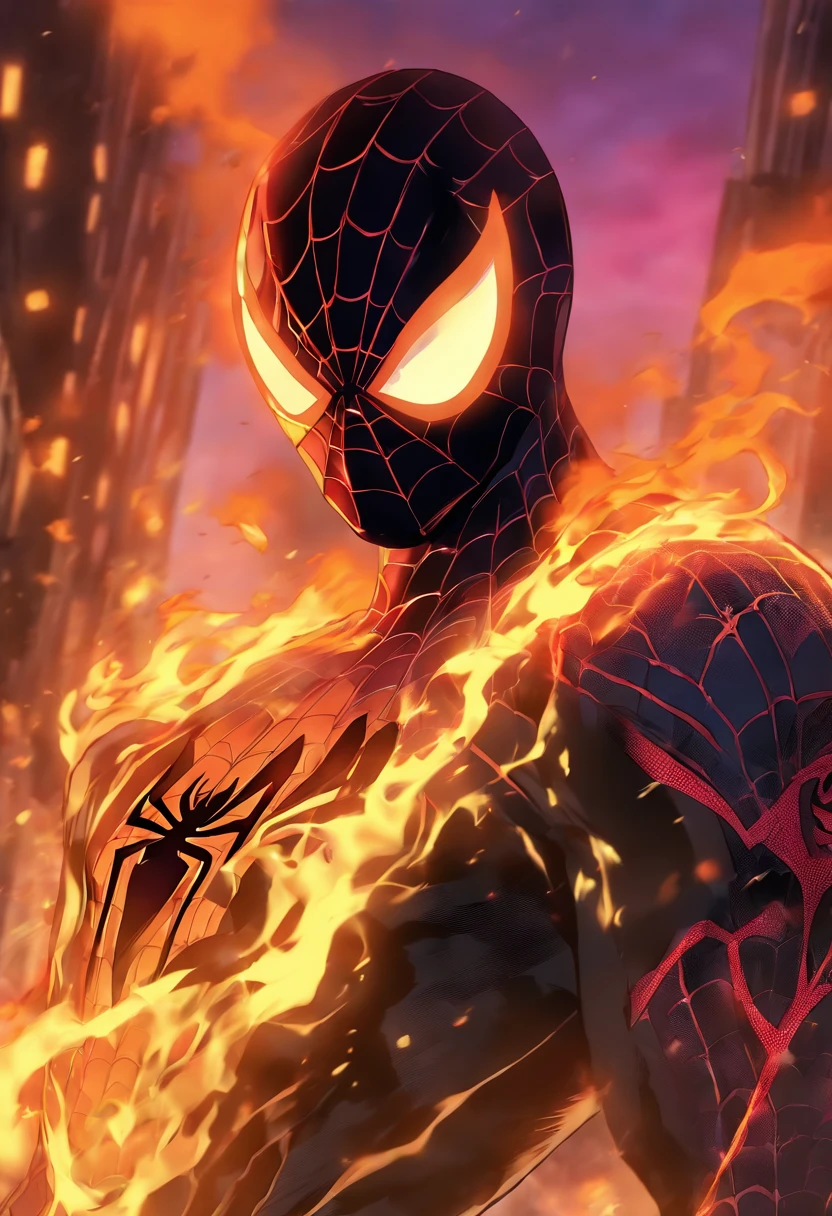 Spiderman as ghost rider