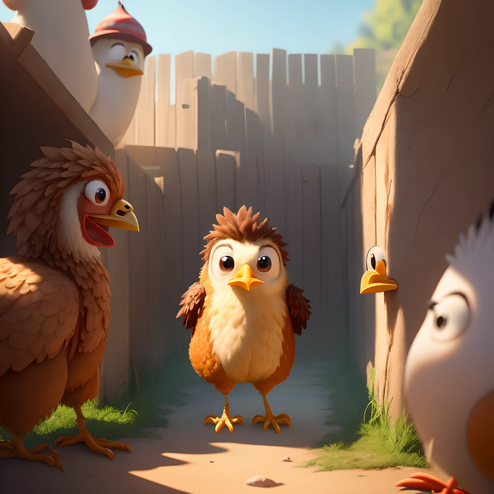 Disney pixar poster movie, title : wilson the missing chiken