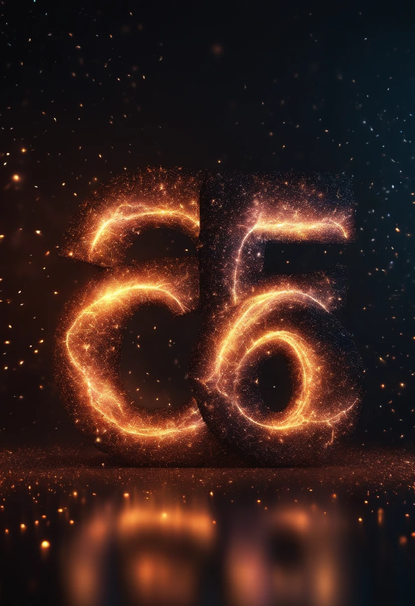 75,number glowing,glowing numerical, nightmarish, Very bright colors, Light particles, with light glowing, Mshiff, wallpaper art, UHD wallpaper