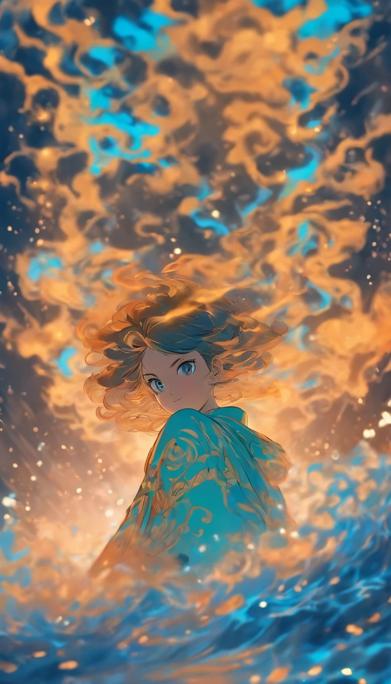 China ink painting,water ink,ink,Smudge,China-style,Cartoon 16-year-old little girl,chunky,short detailed hair,Issuing,中景 the scene is,super-fine,ultra - detailed,high qulity,8K ,Sharp-focused eyes look at the clock,中景 the scene is,Full body like,oc rendered