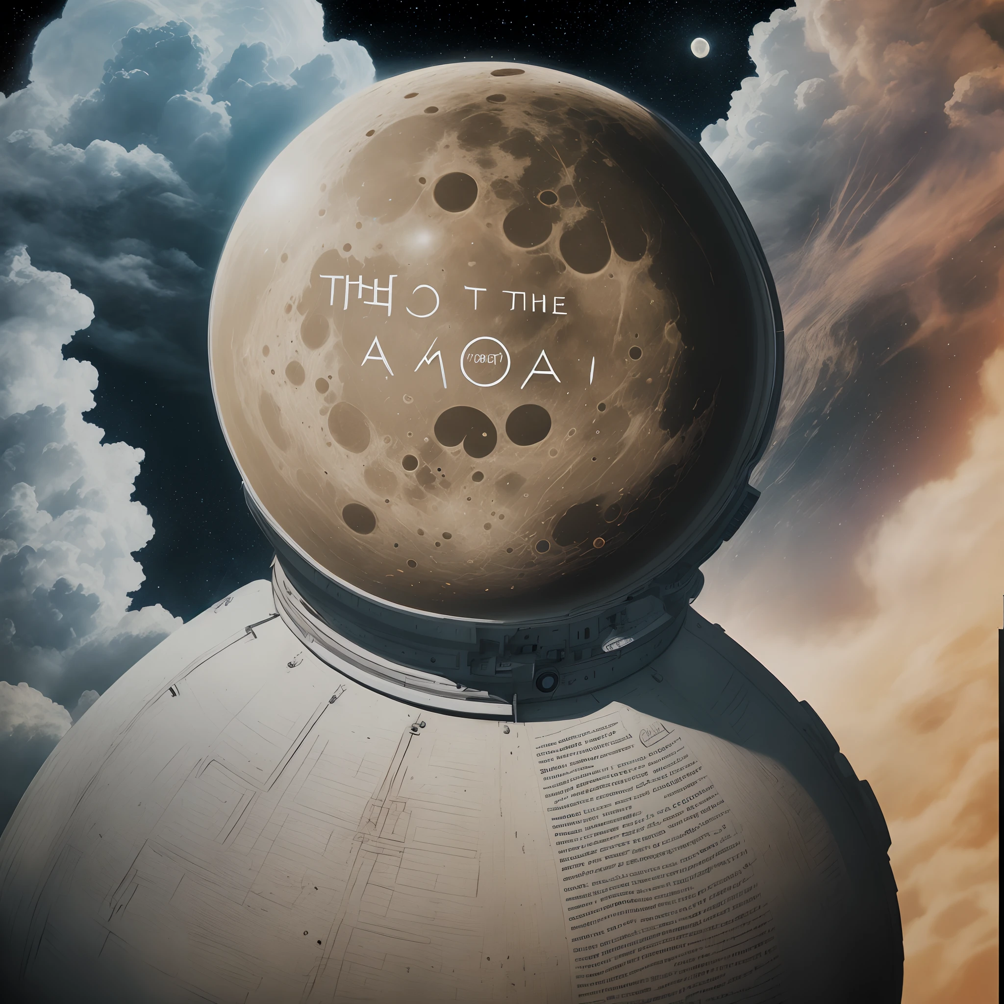 Poster,with to the moon written on it