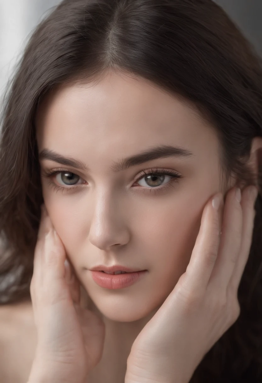 même femme avec un gode dans les mains, regard spectateur, langue tirée