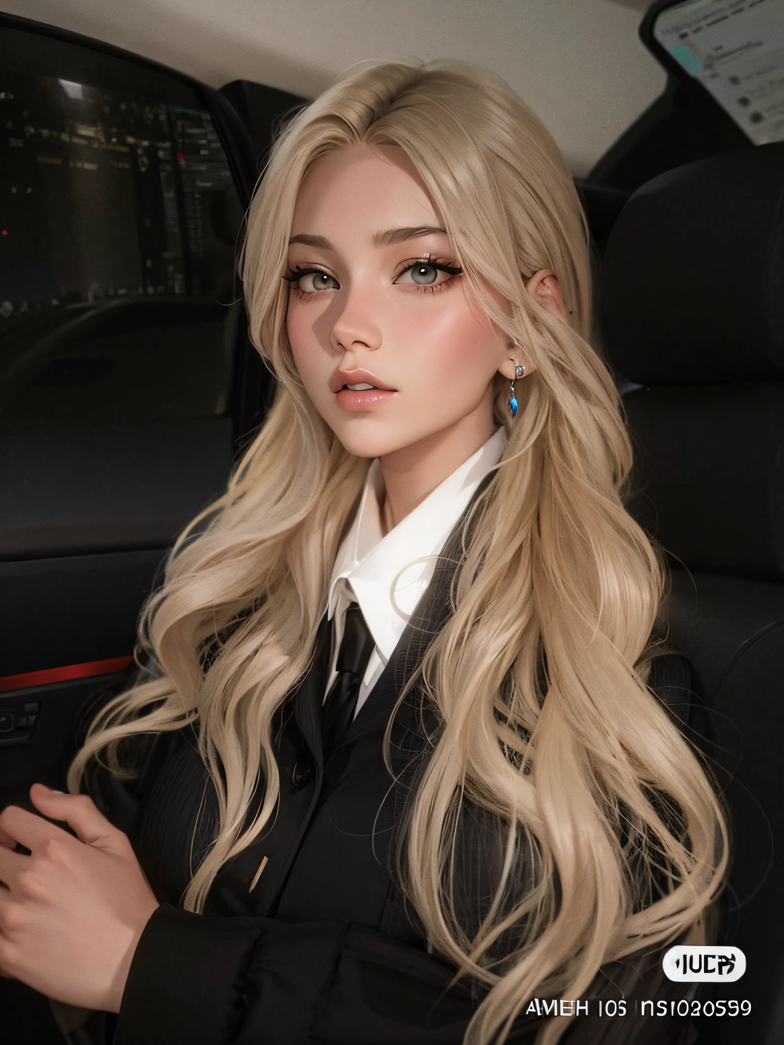 mujer rubia con pelo largo sentada en un coche con traje, Ava Max, Cabello largo y rubio y ojos grandes, Cabello largo y rubio y ojos grandes, con cabello largo y rubio, Cl, con pelo largo blanco, con el pelo rubio muy largo, con el pelo largo y blanco, Parque Roseanne de Blackpink, Su cabello es blanco, cabello rubio y ojos grandes, tiene el pelo rubio
