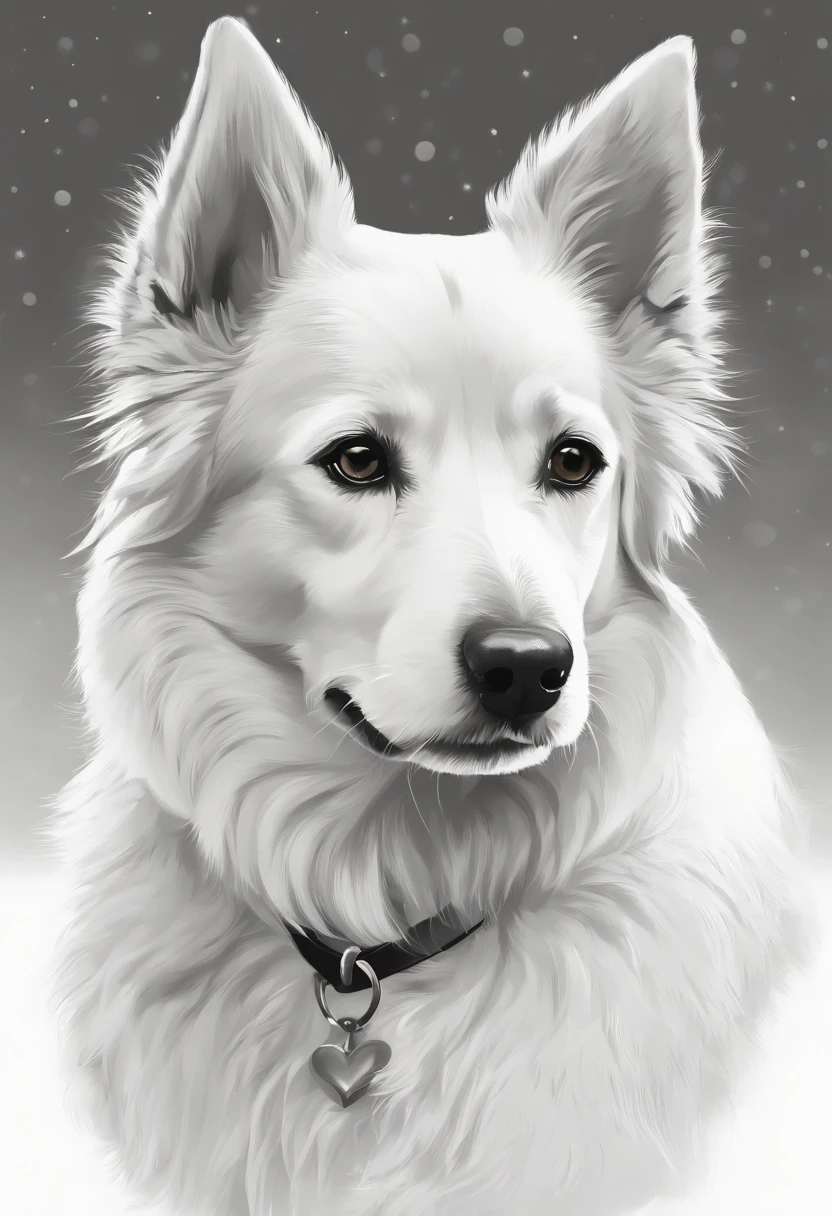 Vector art illustration of a small mongrel dog, preto com pernas curtas, com queixo grisalho e pelo espetado, fazendo bola de chiclete, Crisp design, Monochrome gray color, Spingo de magia negra, Tetradic pastel colors, Vetor 3D Studio Ghibli, Aquarela--v 5.2