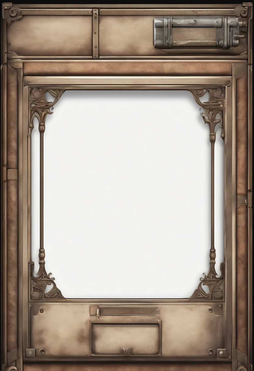 an empty inventory frame for a survival video game on a white background