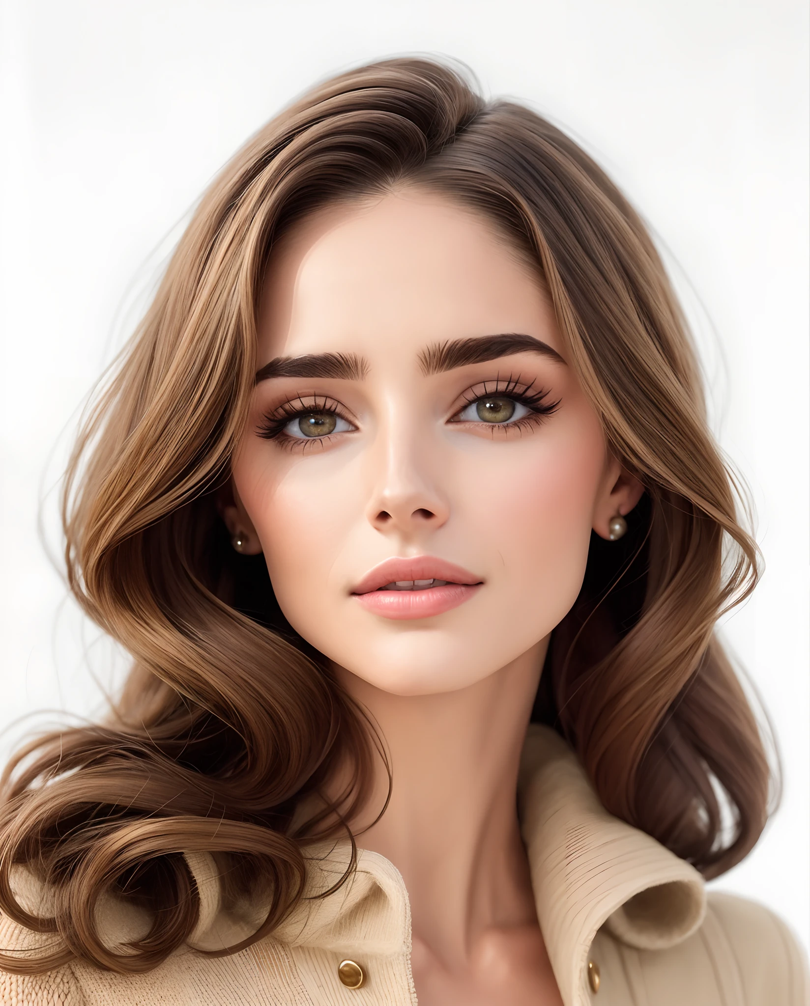 um close up de uma mulher linda com cabelos longos e um moleton marrom, olivia culpo, Olivia Culpo como Milady de Winter, Retrato de Ana de Armas, Ana de Armas Retrato, Christina Kritikou, Retrato Emily Ratajkowski, curtido ameera al taweel, Ana de Armas, Valentina Embaralhamento, Anastasia Ovchinnikova