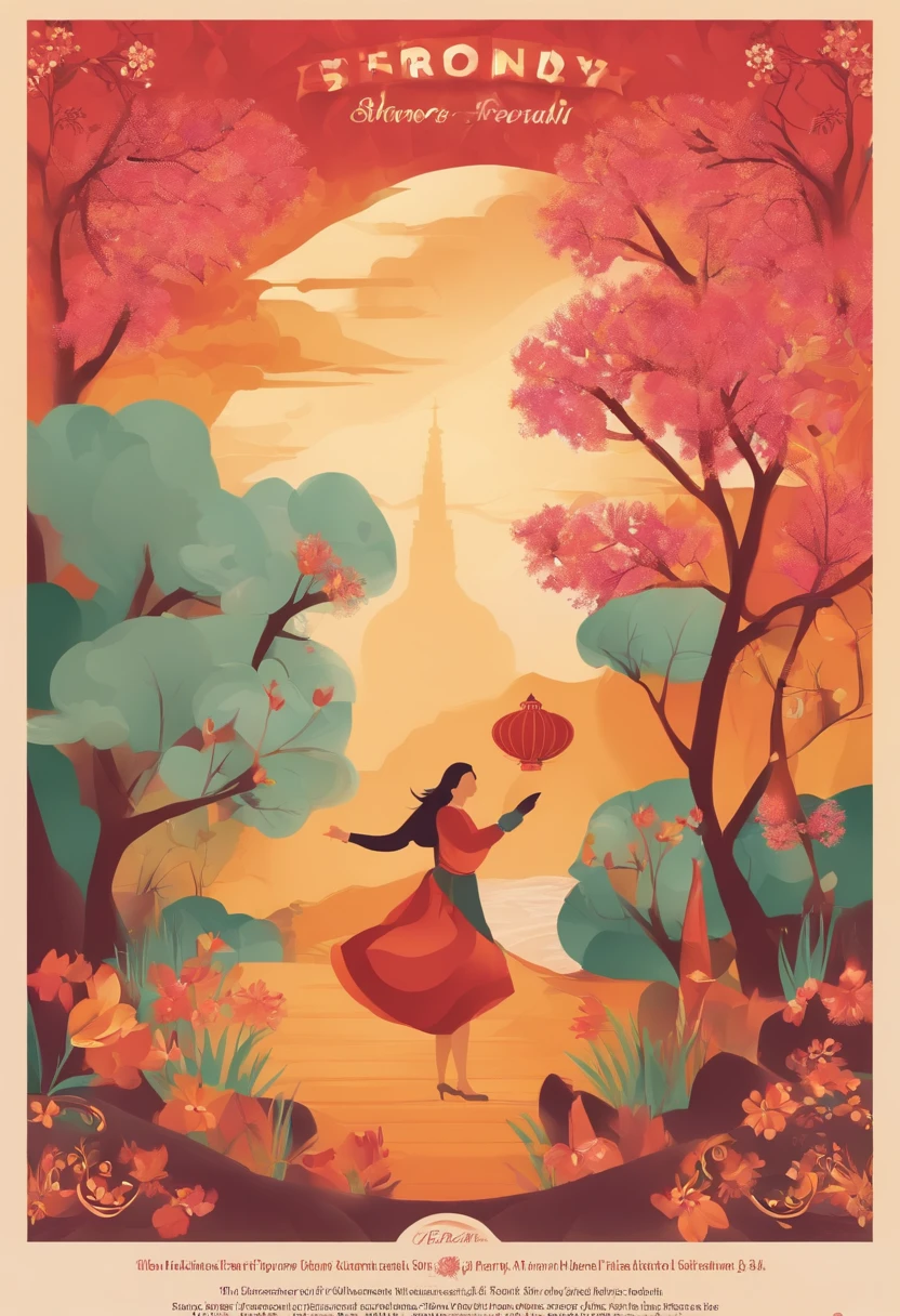 Make a poster with a Spring Festival holiday notice,February 9 to February 18