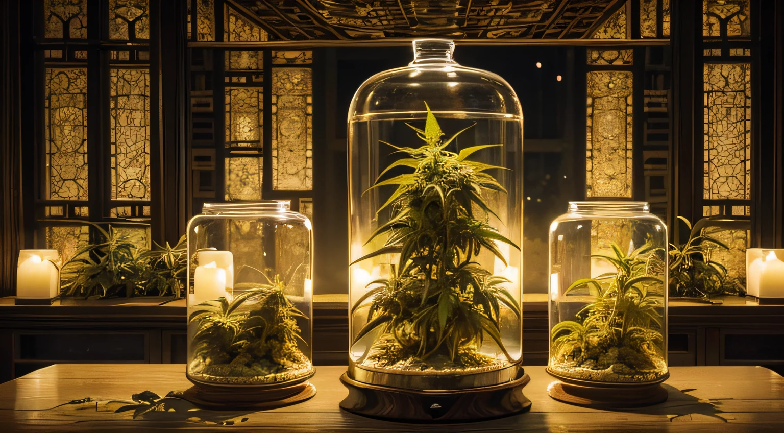 「Create abstract artwork that captures the historical context of cannabis。It depicts a cannabis trip to Japan during the Yayoi period、Embrace elements inspired by ancient civilizations, Culture of Central Asia, etc.。Explore the contrast between traditional farming methods and the symbolic role of cannabis。」Cannabis in religious and cultural ceremonies。vivd colour、Complex pattern、Using Flow Shapes、Face that is、Face that is、Face that is、Face that is、Face that is、Face that is、Face that is、Face that is、Face that is、Face that is、It expresses the evolution of cannabis over time and its importance to humanity。