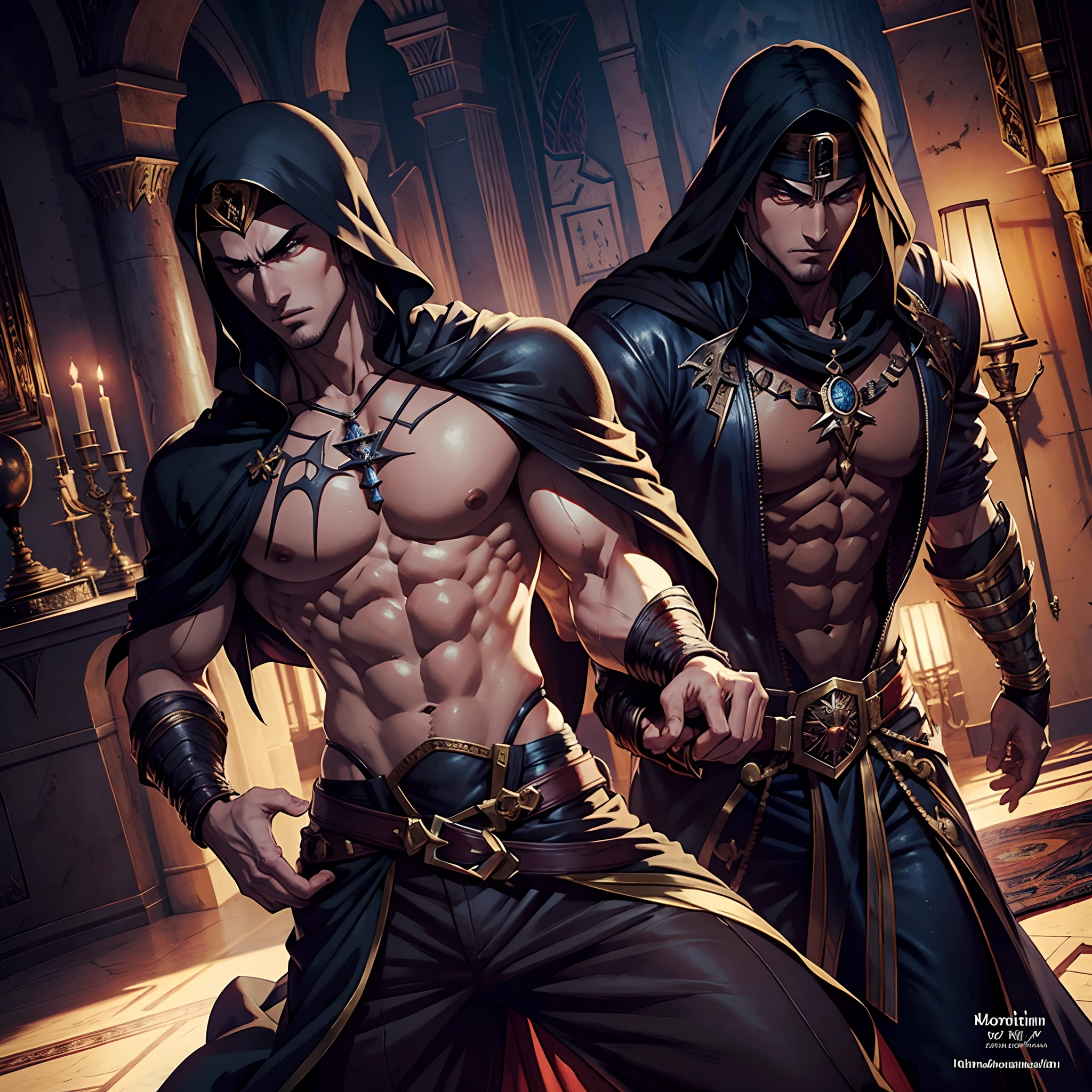 Male Alchemist Powerful, scarred mouth, short black hair, strong body, fierce face --auto
