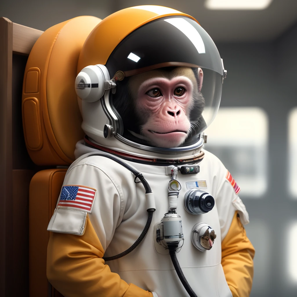 Monkey NFT picture with astronaut helmet
