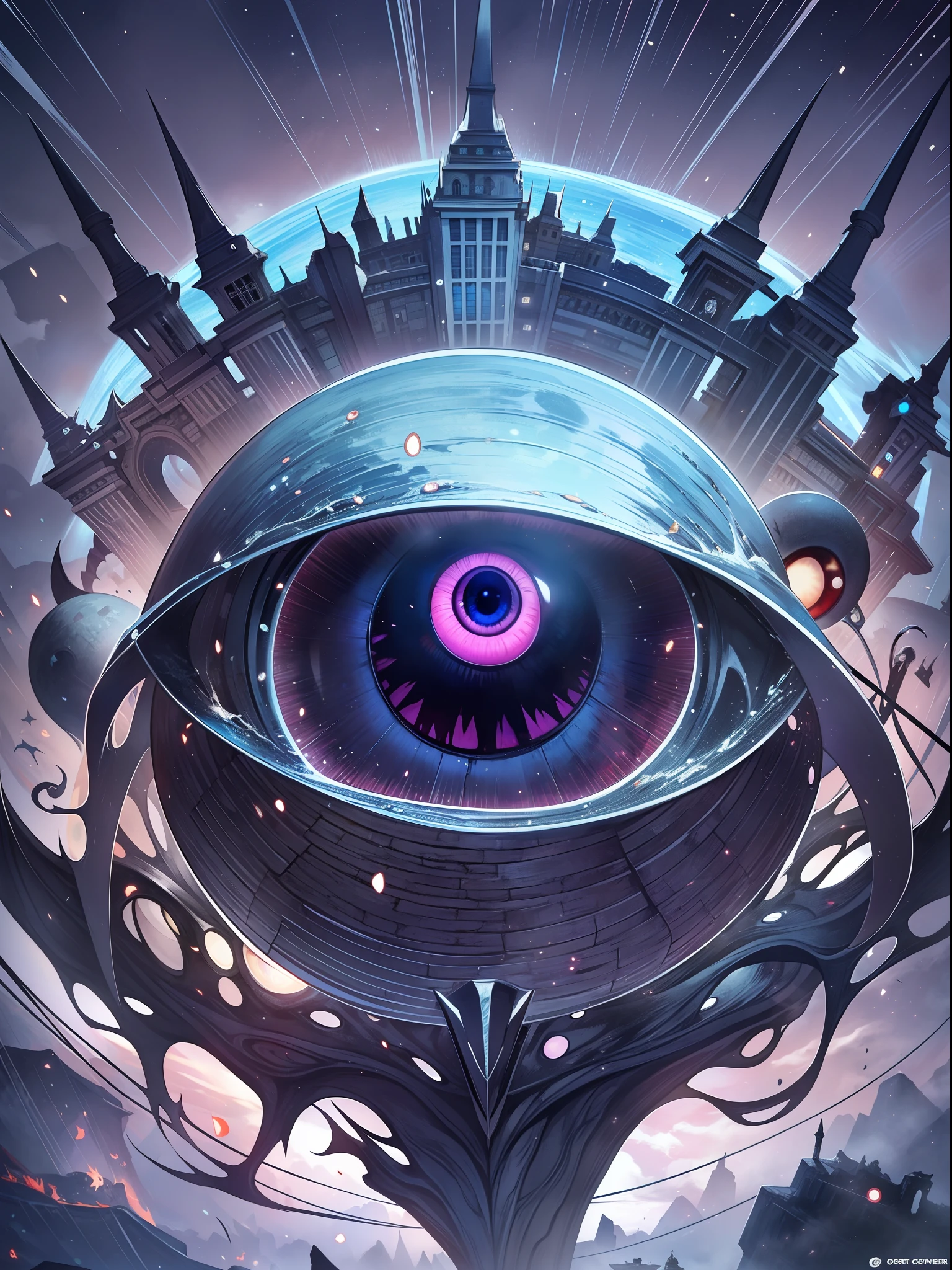 Outrageous resolution、​masterpiece++、top-quality++、ultra-definition++、ultra-definition++、4k++、8k++、from side、（Background Focus）++、（（1）））+++、Eyeball monster destroying the city（Hundred Eyes Ghost）casts an eyeball monster spell that emits a beam of light from its eyeballs、Eyeball monster in the eyeball world（Hundred Eyes Ghost）A monster rune with an eyeball that emits a beam of light from its eyeballs、Eyeball monster in the eyeball world（Hundred Eyes Ghost）Eyeball monster magic that emits rays of light from its eyeballs、Eyeball monster in the eyeball world flying above（Hundred Eyes Ghost）The monster demon king with eyeballs that emits rays of light from his eyeballs、Eyeball monster in the eyeball world（Hundred Eyes Ghost）A monster dragon with eyeballs that emits rays of light from its eyeballs、Eyeball monster in the eyeball world（Hundred Eyes Ghost）is an eyeball monster genie that emits rays of light from its eyeballs、detailed fantasy art、fantasy art style、Break the eyeball monster in the beautiful ancient eyeball world（Hundred Eyes Ghost）A monster monster with an eyeball that emits a beam of light from its eyeballs、Eyeball monster in the eyeball world（Hundred Eyes Ghost）A monster with huge breasts that emits rays of light from its eyeballs、Fantasy Art Behans、Eyeball monster in a beautiful eyeball world（Hundred Eyes Ghost）A monster demon with eyeballs that emits rays of light from its eyeballs、Eyeball monster in a beautiful eyeball world（Hundred Eyes Ghost）is an eyeball monster Shinigami that emits rays of light from its eyeballs、Shiny Floating Eyeballs: Eyeball monsters in the world（Hundred Eyes Ghost）is an eyeball monster shards that emit rays rays from its eyeballs、Eyeball monster in the eyeball world（Hundred Eyes Ghost）A monster magic circle with an eyeball that emits a beam of light from the eyeball、Eyeball monsters in a dazzling eyeball world（Hundred Eyes Ghost）A monster spark in the eyeball that shoots a beam of light from the eyeball、Eyeball monster in the eye