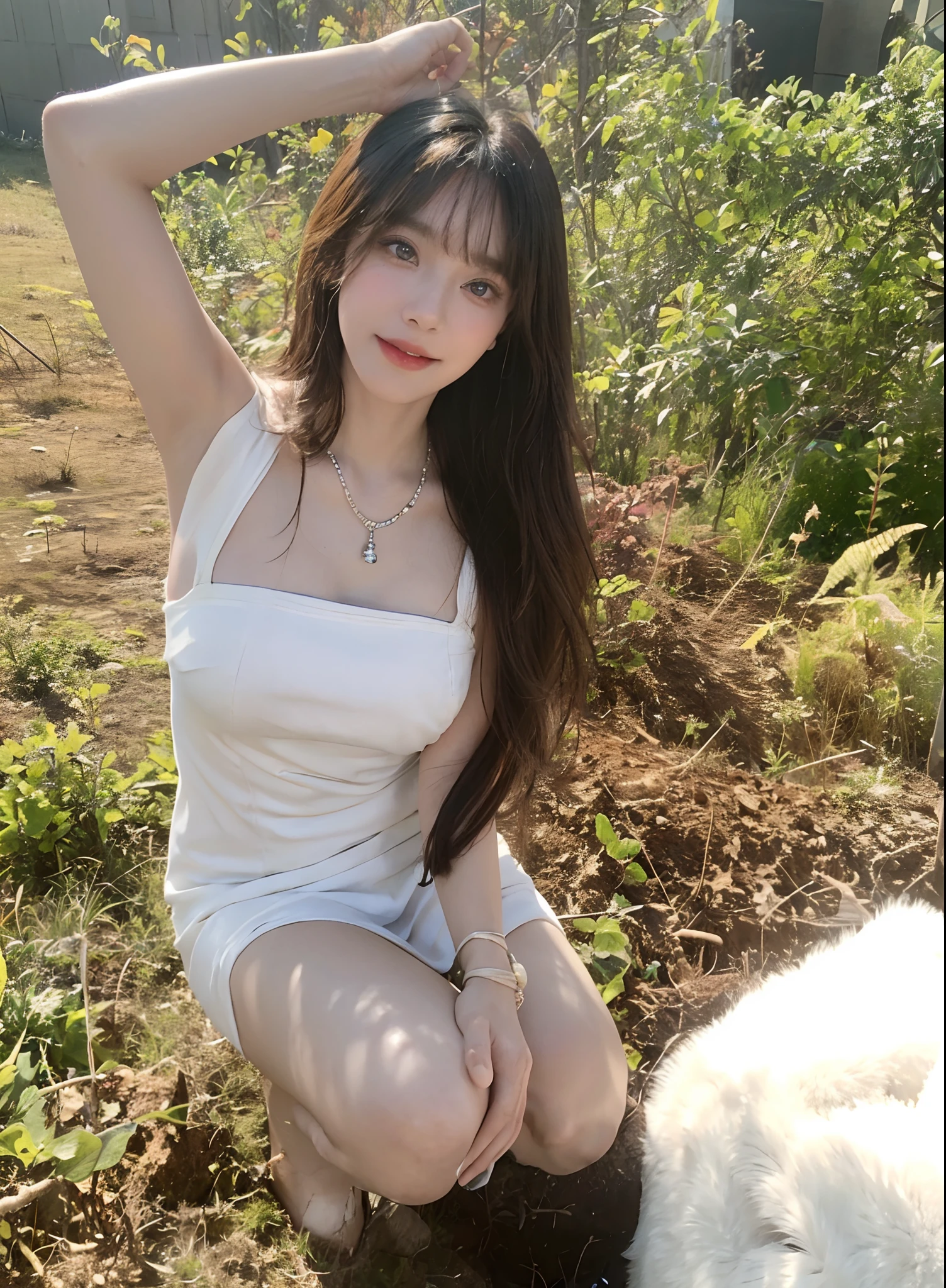 Top quality, Masterpiece, 超高分辨率, (Realistic, : 1.4), Original photo, (True skin texture: 1.3), (filmgrain: 1.3), in a panoramic view, Portrait, Very wide lens, Narrow waist, cowboy lens, (bangs, Inconspicuous, Cold light,) Night, Close-up, Tears, Short hair, neck long, ears sticking out, bangs, Big eyes, Brightly Colored Eyes, In the house, Dust, Tindall effect, (Facial expression), Sitting, (hitting a wall), Crying, Frowning, (Looking down), Nervousness, Tears, smiling happily
one girl, eyes and face with beautiful details, White jabot, pink dark V, Brown eyes,