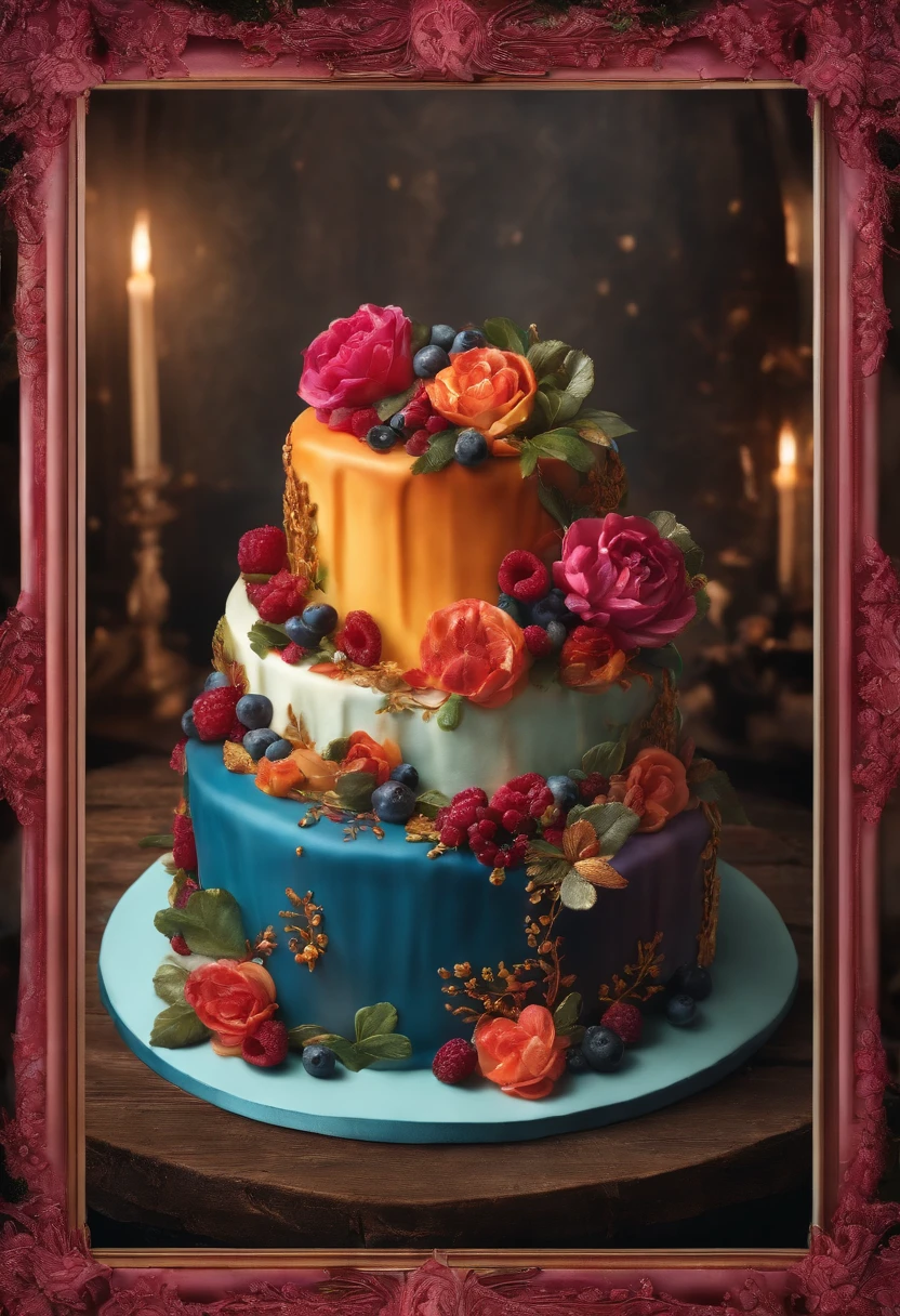 Ultra Realistic Cake-Style Ad (No Poster Writing) flyer style 2020 art portrait