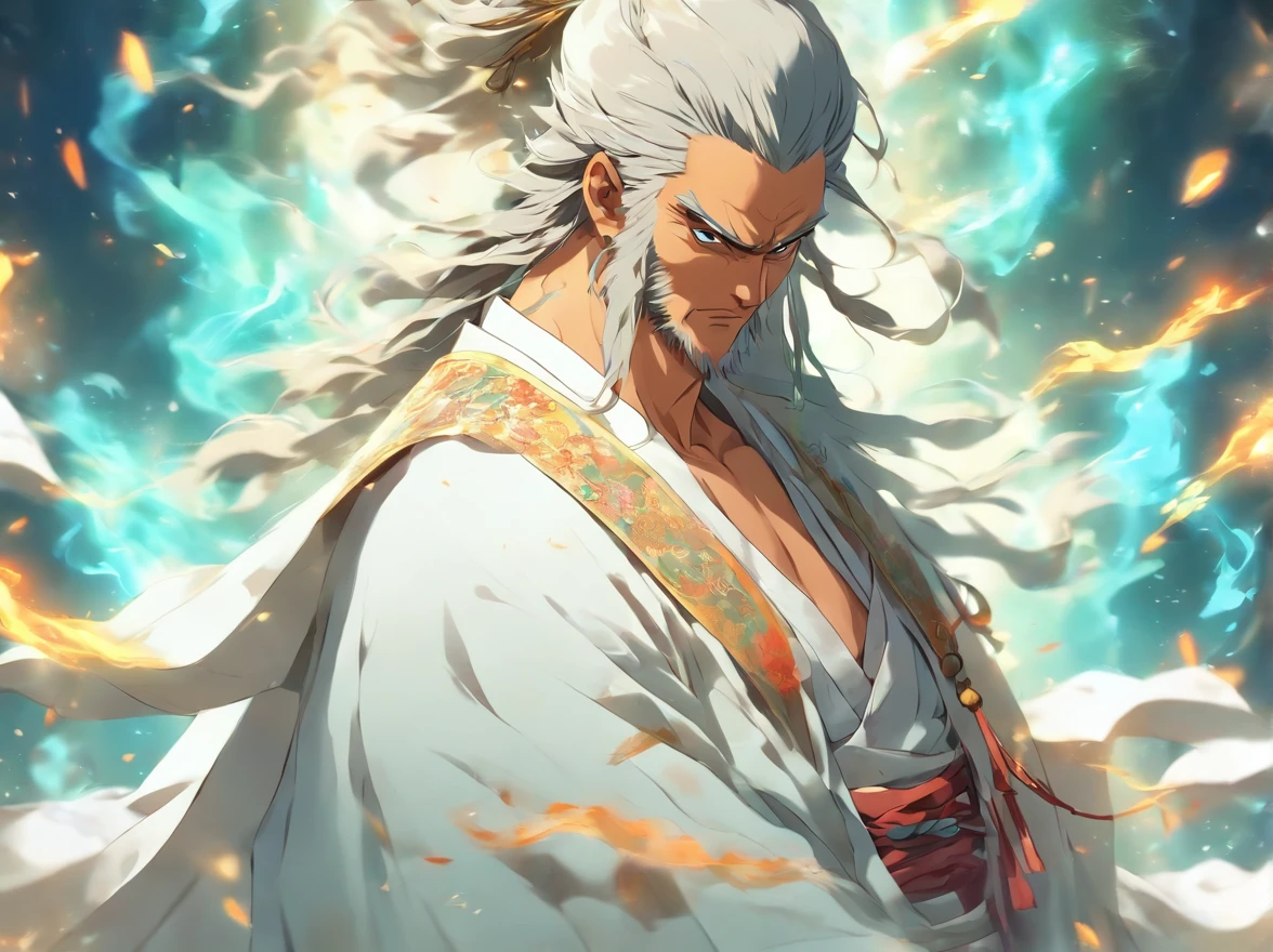 An ancient Chinese man dressed in a white robe