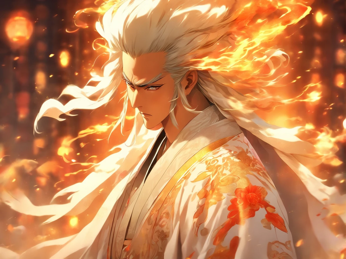 An ancient Chinese man dressed in a white robe