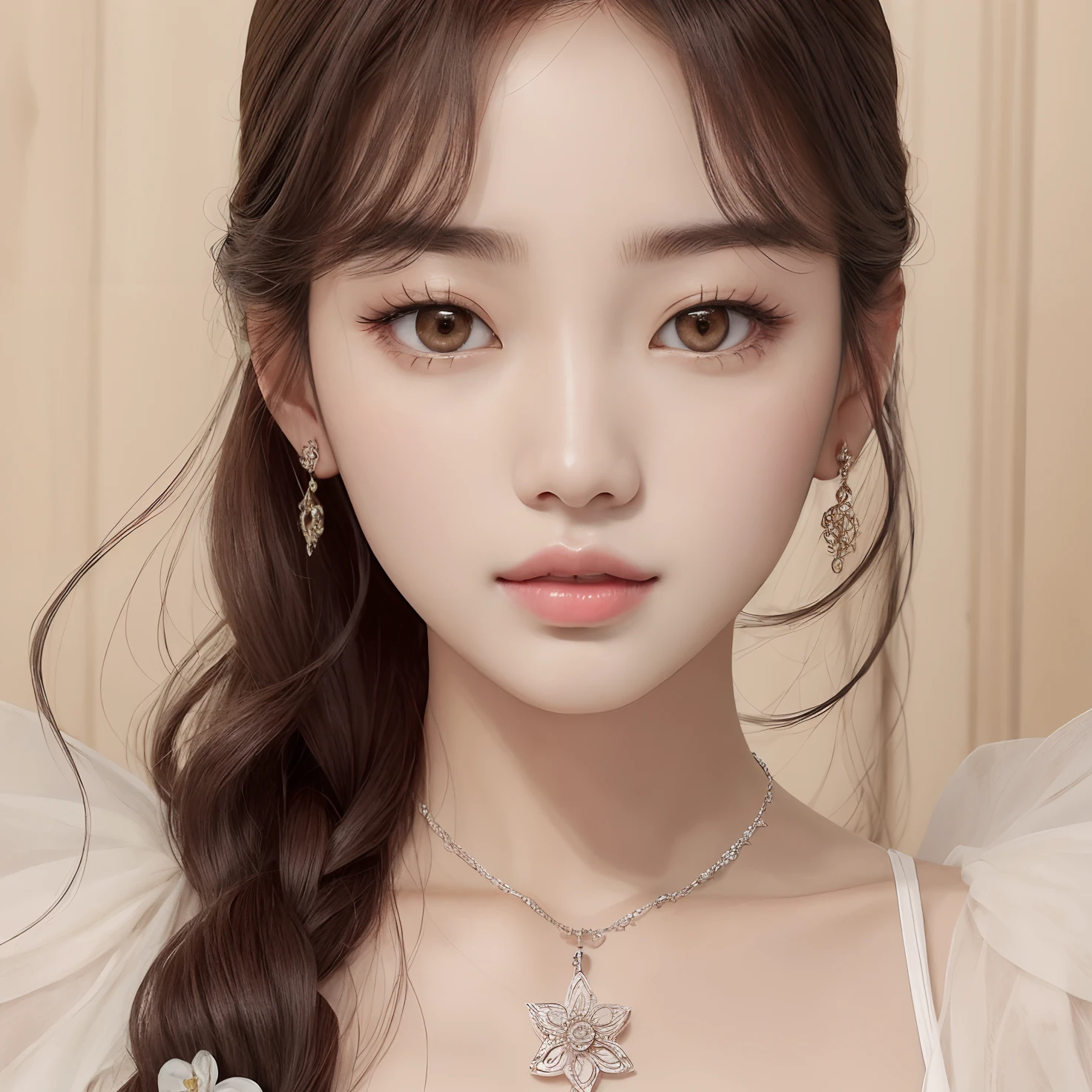 There's a woman with a necklace and a necklace with a flower, Jinyoung Canela, Jaeyeon Nam, Ulzzang, tzuyu de duas vezes, Parque Ji-min, Heonhwa Choe, dilraba dilmurat, Lalisa Manobal, Lee Ji - Eun, Lee Ji-eun, Dom Yunjoo, Bae Suzy, jennie blackpink