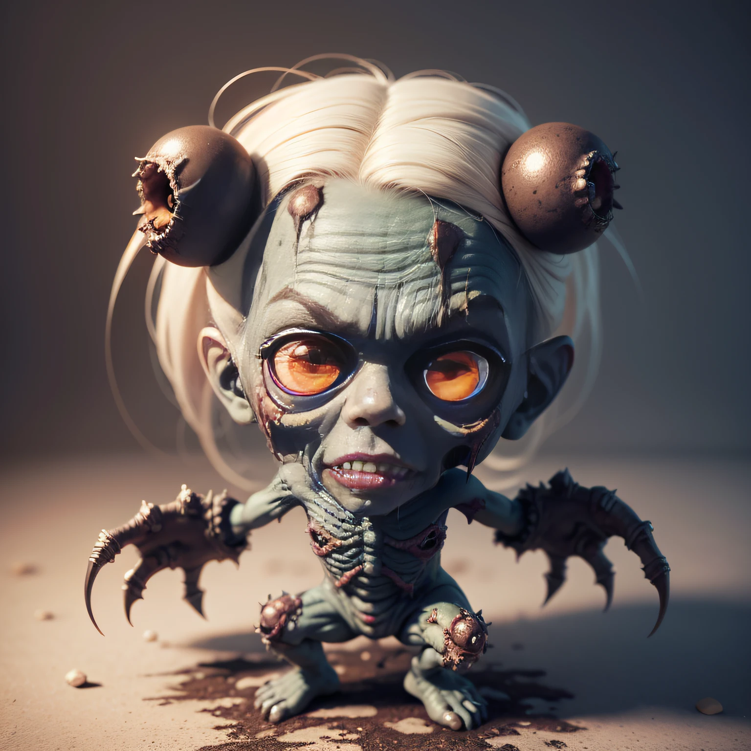 Cute Chibi Anime,(((chibi3d))) (bes t quality) (masterprice)、(8k wallpapers with highly detailed CG units, masutepiece, Best Quality, Ultra-detailed), (The best lighting, Best Shadow), (Perfect and symmetrical surface (((Zombie Man, Rotting skin))), With eyes that reflect the beauty of the world), Attractive, floating, High resolution, Dynamic Angle, Dynamic Pose, plain white background, (no background) -