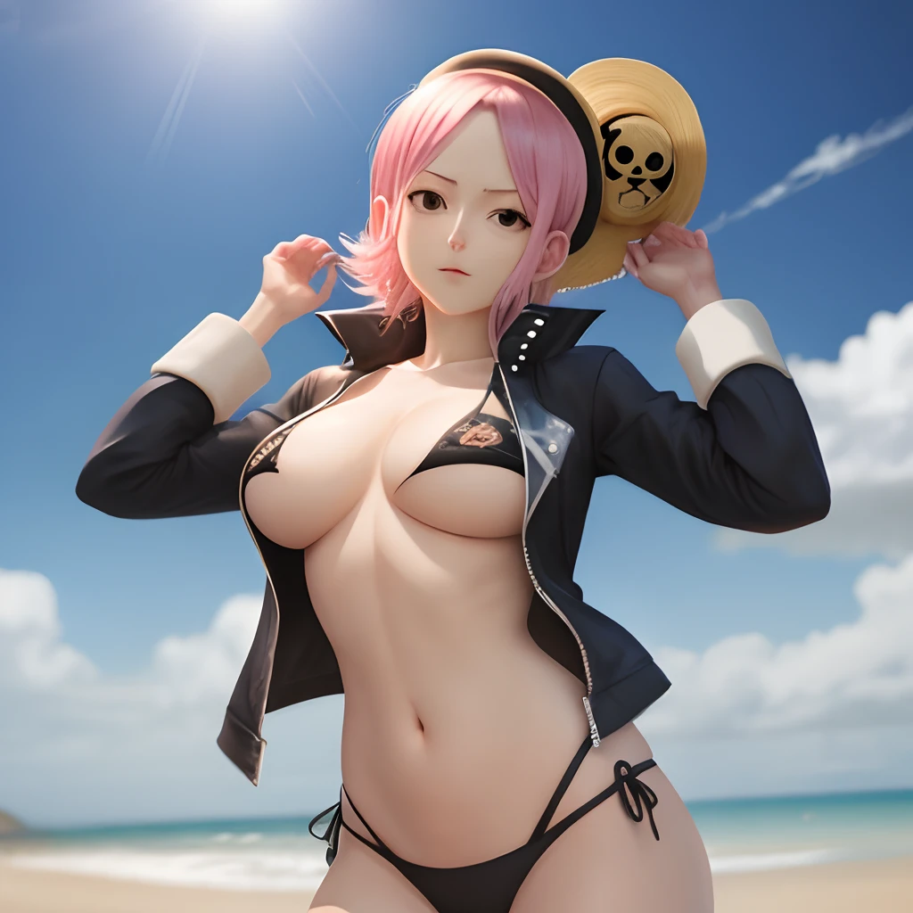 Reiju vinsmoke from one piece showing off her body