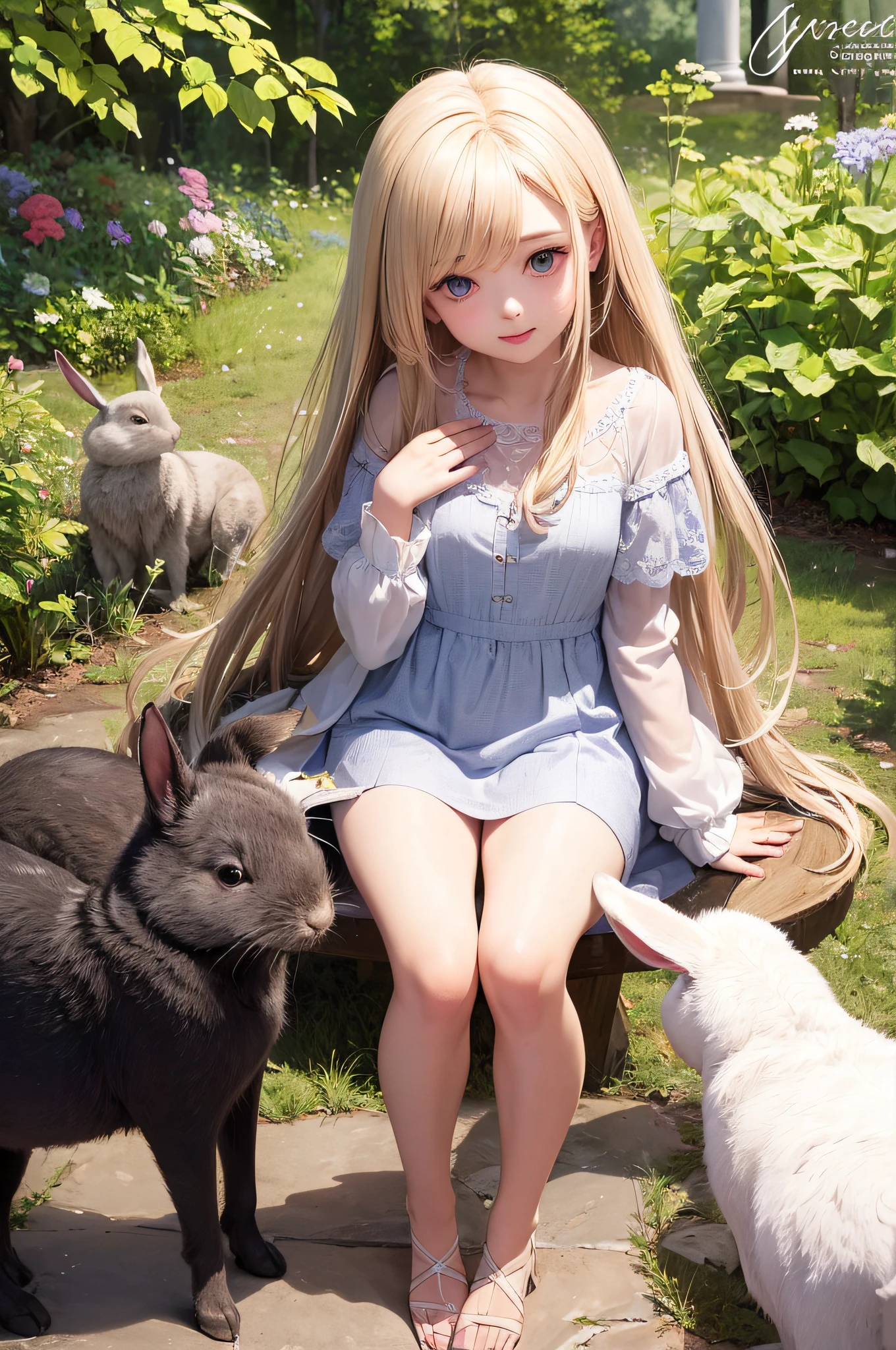 When she whispered kind words, the animals would understand." — Imagine Lily whispering words of encouragement to a family of rabbits who looked up at her with gratitude. with many animals