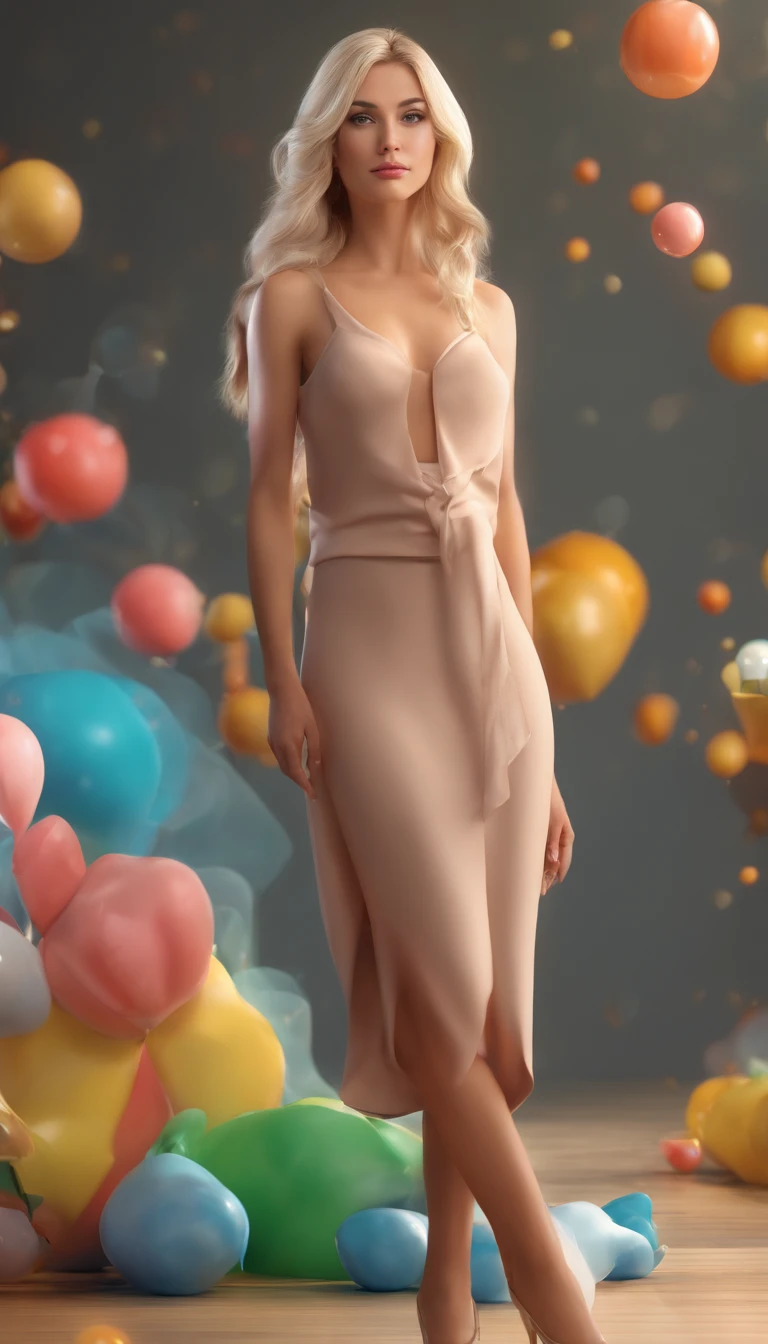 A full-length photo of a beautiful woman without clothes