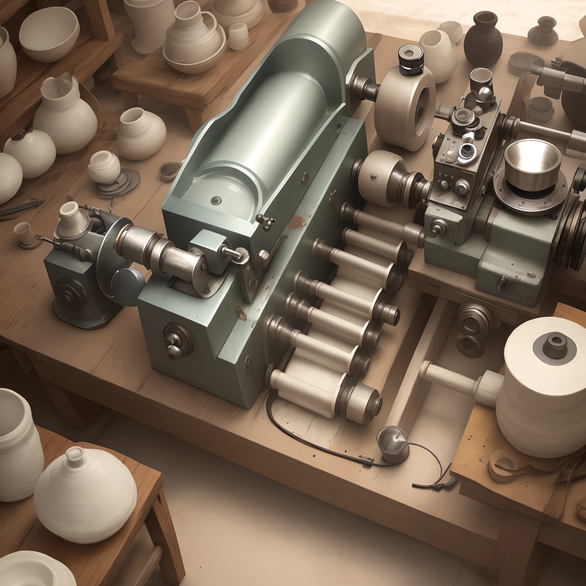Ceramic lathe for pottery