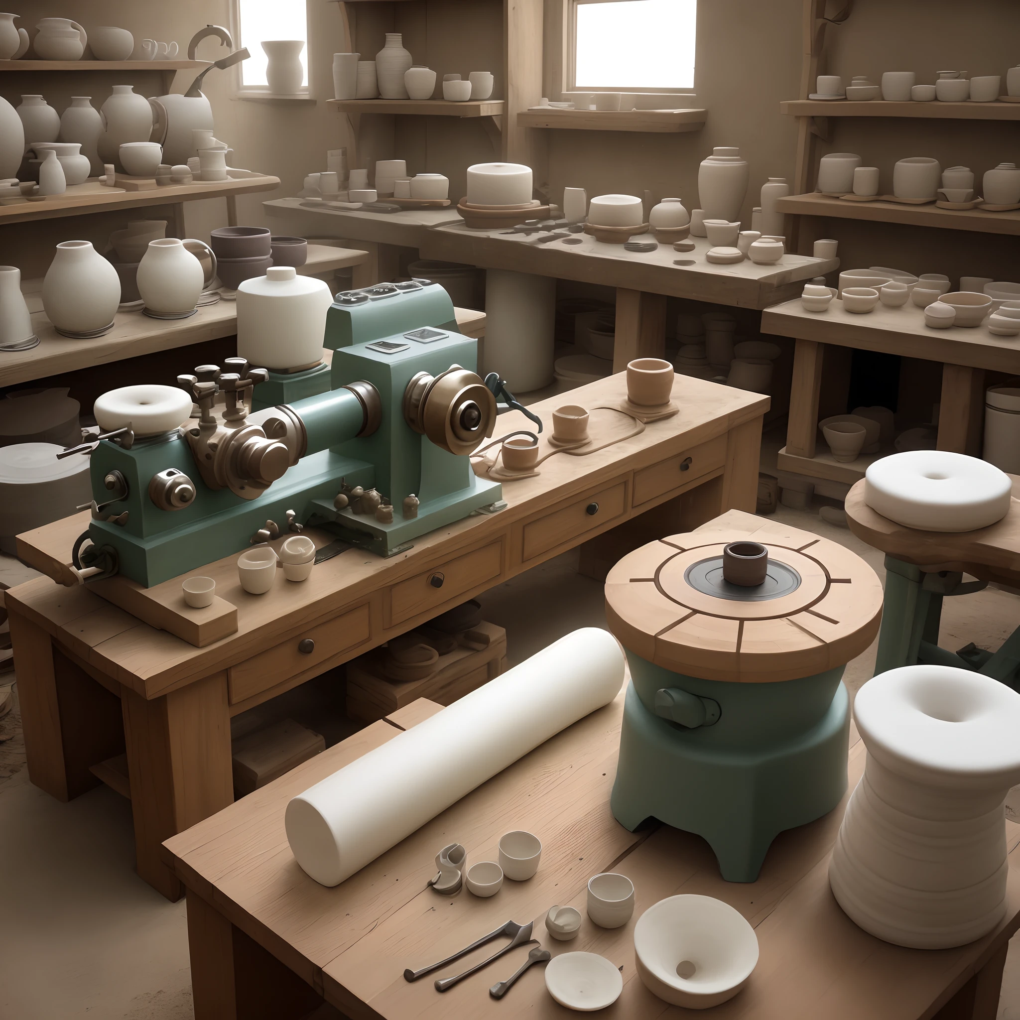 Ceramic lathe for pottery