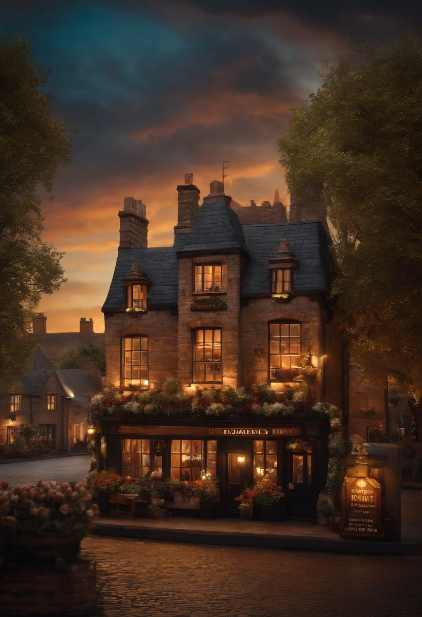 Ultra realistic pub style cakes style 2020 art format landscape