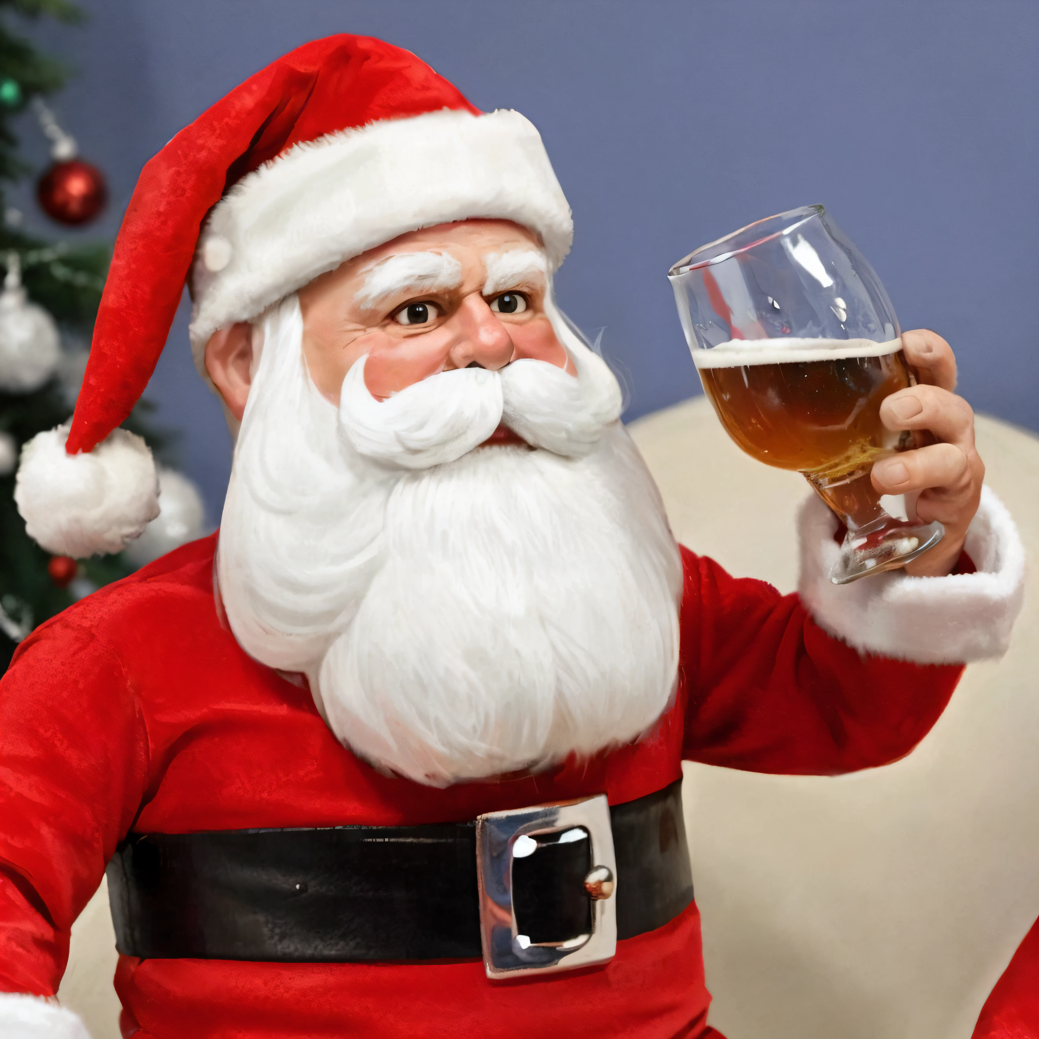 santa clause drinking a beer, RTRNR