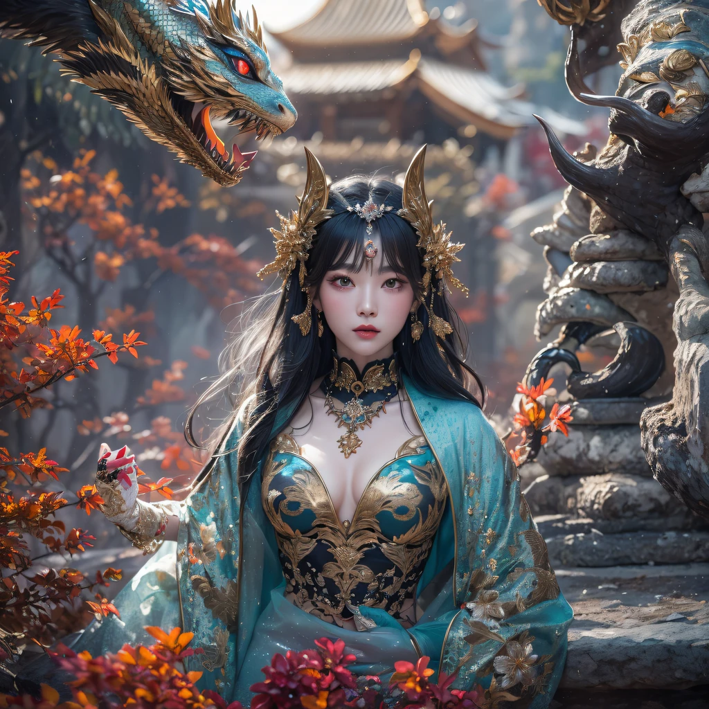 Fly the Nine-Tailed Light Blue Sky Division Flame Hairy Bear Star,Erotic,Torch Night Black Gold Orange Brocade Silk Snake Print Silk Pants,Rouge diamond tulle sheer lizard-patterned leggings,Fat Girl Space Flying in the Snow 1:900 miniatures,Front view,Pure transparency,Wear boxing gloves,Wear thick-rimmed reflective sunglasses with gold threads,Panorama ultra-wide angle,extremely happy,The texture of the real person is delicate,Strong visual impact,Hyper-detailing,Dream girl,Refined face,prettyeyes,Hair strands float in the air, Cherry model,Ouyang Xiaotong,crystal-clear,Good sense of perspective,Light and shadow effects,16K smooth,Surface reflected light,Flowing black hair,Water Goddess 32K,复杂,ellegance,highly detailed,A majestic,Digital photography,Autumn cowboy shot,surrealism painting,Broken rubies,Beating magic,Entwined water magic,(tmasterpiece,Cinematic light,Fine beautiful eyes:1.2),hdr,Void 5 Energy Storm,(China 1 girl,Black eyes:1.5),Rouge skin,Glowing skin,(sitting on the stone:1.5),delicated face,Black color hair,Put on palatial gold armor,cropped shoulders,,short skirt,Beautiful golden armor,Rained,big breasts beautiful,looking at viewert,Face away from the camera,tmasterpiece,Lateral face,Side portrait close-up