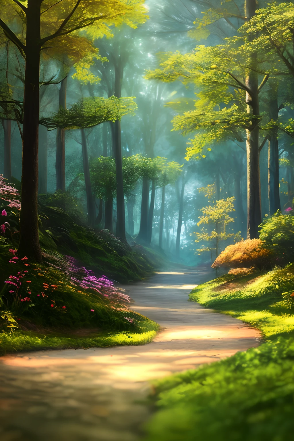 masterpiece, best quality, high quality,extremely detailed CG unity 8k wallpaper, An enchanting and dreamy scene of a fantasy forest, with towering trees, glowing mushrooms, and hidden fairy glens, creating a sense of mystique and enchantment, artstation, digital illustration, intricate, trending, pastel colors, oil paiting, award winning photography, Bokeh, Depth of Field, HDR, bloom, Chromatic Aberration ,Photorealistic,extremely detailed, trending on artstation, trending on CGsociety, Intricate, High Detail, dramatic