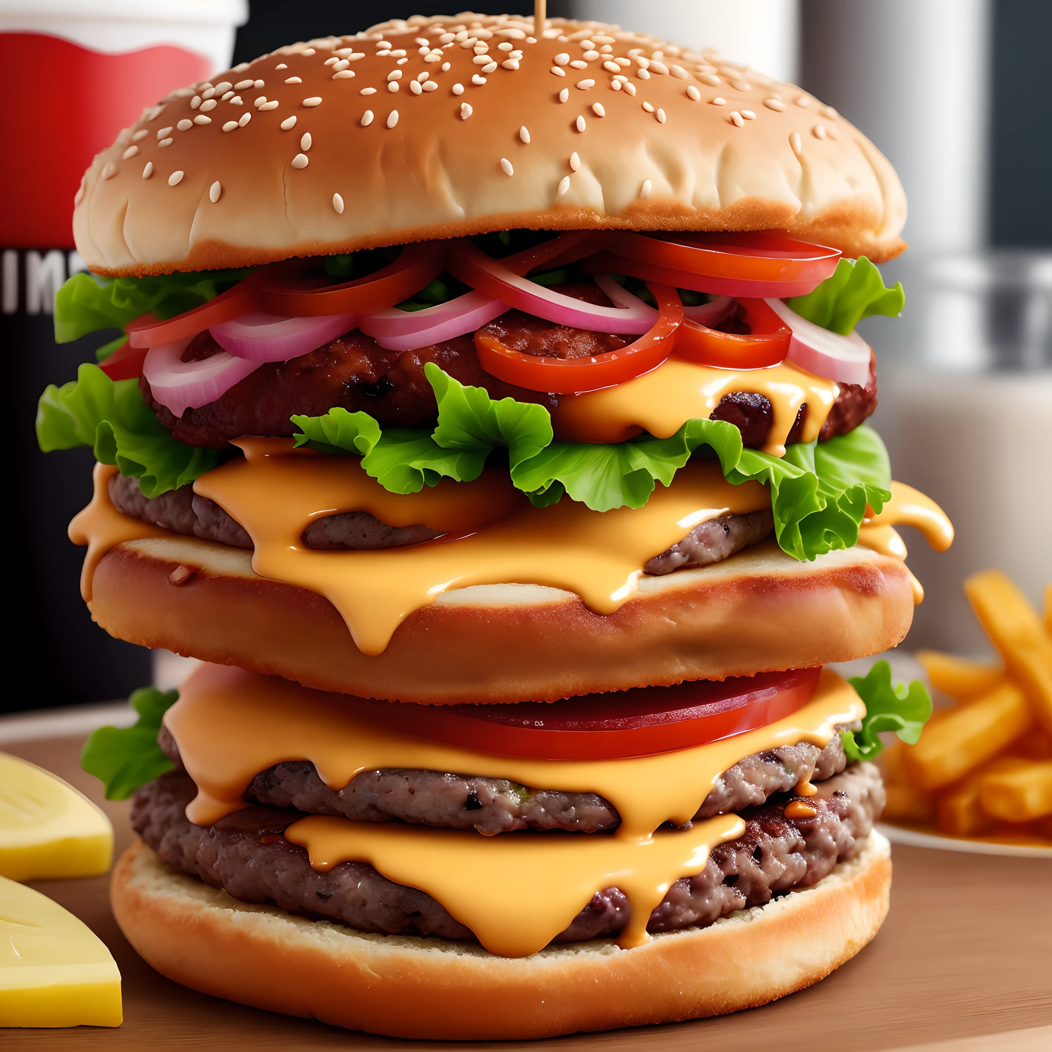 Uma imagem de uma hamburgueria mederna com o o letreiro escrito LEITAN BURGER