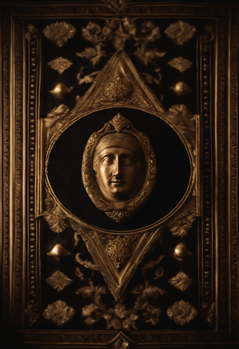A tapestry adorning the walls of a Stoic philosopher, in which the Stoic Lozenge is woven with gold thread