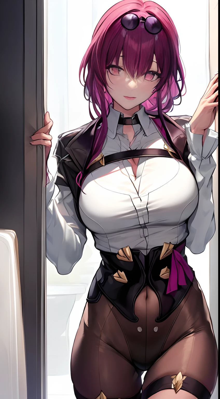 （（Little sister））， realisticlying， best qualtiy， （（（（（Silk shirt： 1.5））））， （（Ultra high leg underwear））， （ssee-through））））， （peeking out upper body））））， full bodyesbian， （Large breasts）， （20 yrs）， （（Over-the-knee stockings： 1.5））， （Chest dew： 1.9））））， （Raised  ： 1.8）））））， （（（（（opening legs： 1.8）