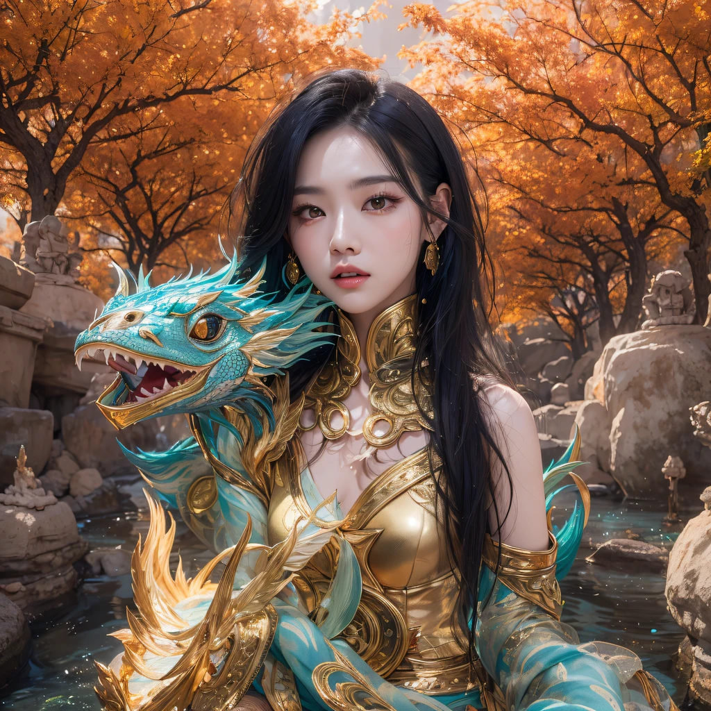 Fly the Nine-Tailed Light Blue Sky Division Flame Hairy Bear Star,Erotic,Torch Night Black Gold Orange Brocade Silk Snake Print Silk Pants,Rouge diamond tulle sheer lizard-patterned leggings,Fat Girl Space Flying in the Snow 1:900 miniatures,Front view,Pure transparency,Wear boxing gloves,Wear thick-rimmed reflective sunglasses with gold threads,Panorama ultra-wide angle,extremely happy,The texture of the real person is delicate,Strong visual impact,Hyper-detailing,Dream girl,Refined face,prettyeyes,Hair strands float in the air, Cherry model,Ouyang Xiaotong,crystal-clear,Good sense of perspective,Light and shadow effects,16K smooth,Surface reflected light,Flowing black hair,Water Goddess 32K,复杂,ellegance,highly detailed,A majestic,Digital photography,Autumn cowboy shot,surrealism painting,Broken rubies,Beating magic,Entwined water magic,(tmasterpiece,Cinematic light,Fine beautiful eyes:1.2),hdr,Void 5 Energy Storm,(China 1 girl,Black eyes:1.5),Rouge skin,Glowing skin,(sitting on the stone:1.5),delicated face,Black color hair,Put on palatial gold armor,cropped shoulders,,short skirt,Beautiful golden armor,Rained,big breasts beautiful,looking at viewert,Face away from the camera,tmasterpiece,Lateral face,Side portrait close-up