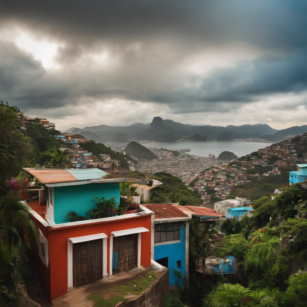 "favela, RJ, Suburb House" entered the ："favela, Rio de Janeiro, casa futuristica, simple decoration, vida urbana"