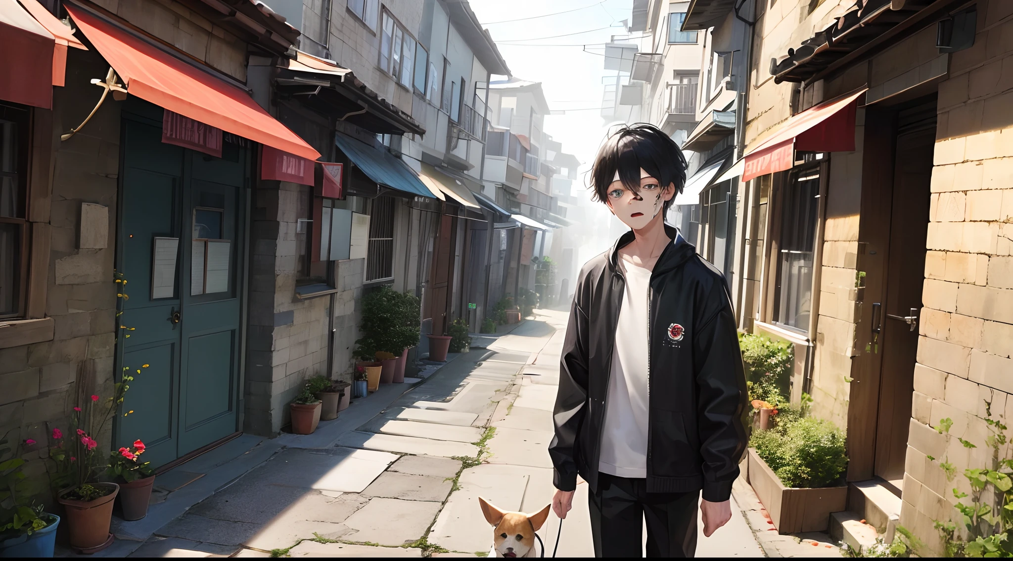 When I , there was an alley near my home called Temple Lane,It is an old alley with a history of 100 years。The alleys and streets are very narrow,Just over a meter,On both sides are old yards,Quiet day and night。There was a boy living in the alley who was behaving very badly,It should have been about ten years ohings like stealing chickens and touching dogs,He also bullied children younger than him。One of his favorite things to do,It's to pretend to be a ghost and scary at night,He was scared of both adults and children,Sometimes wear a scary mask,Sometimes smear some blood on the face,When a person walks down the alley,He'll jump out of the blue,Scare people half to death。