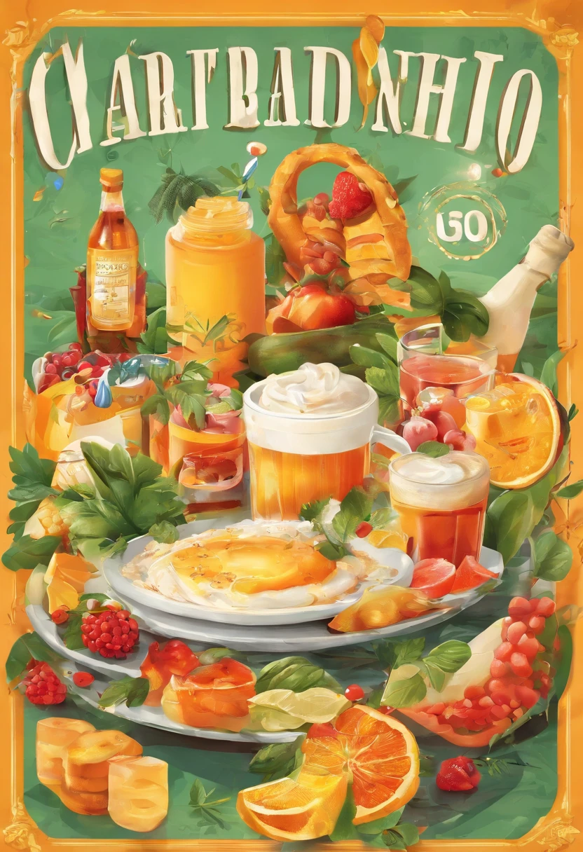 cardapio de casa de brunch com 10 produtos com bebida tambem, No text Ultra-high resolution in 4K
