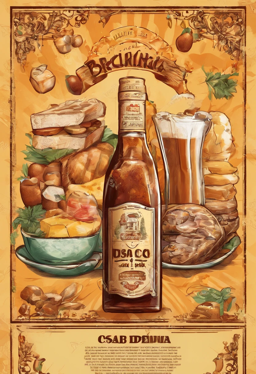 cardapio de casa de brunch com 10 produtos com bebida tambem, with the name CASA DAS DELICIAS very high resolution in 4k
