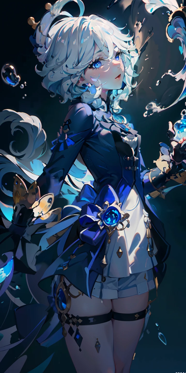(masterpiece:1.2, best quality), (finely detailed beautiful eyes: 1.2), (extremely detailed CG unity 8k wallpaper, masterpiece, best quality, ultra-detailed, best shadow), (detailed background), (beautiful detailed face, beautiful detailed eyes), High contrast, (best illumination, an extremely delicate and beautiful),1girl,((colourful paint splashes on transparent background, dulux,)), ((caustic)), dynamic angle,beautiful detailed glow,full body, cowboy shot, white hair, purple eyes,