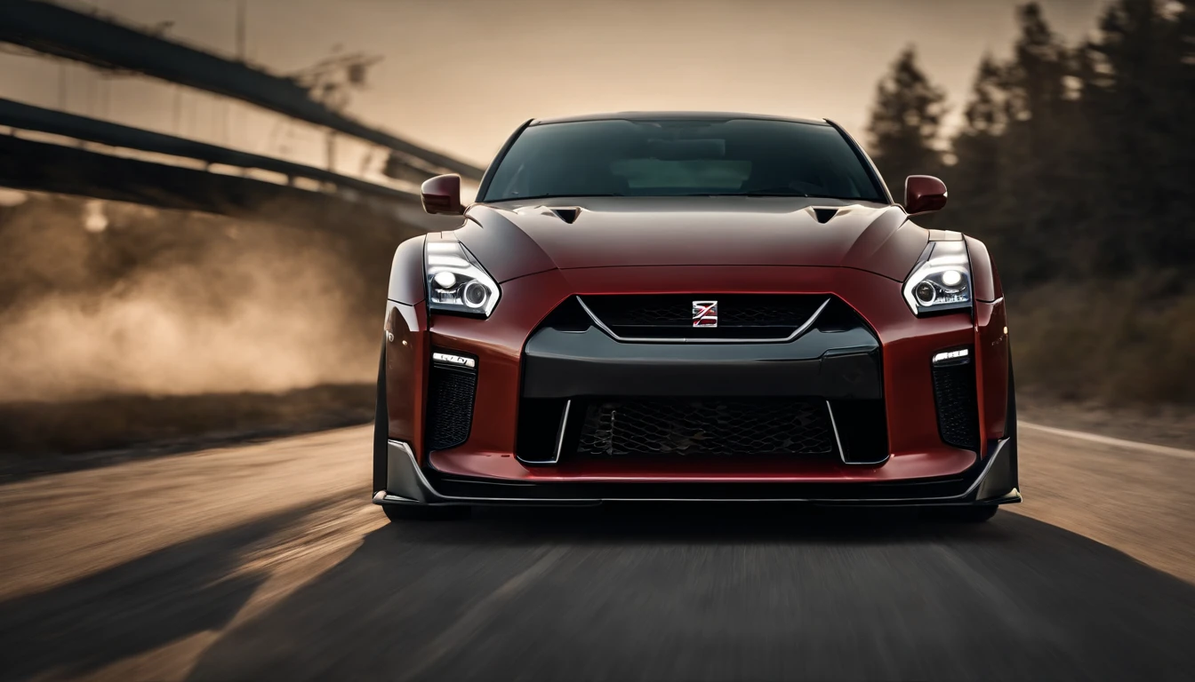 Futuristic hovering NISSAN GTR