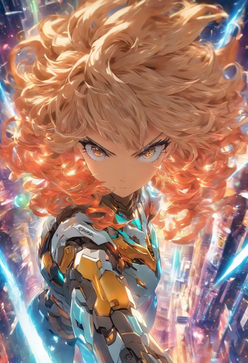 Professora linda cabelo curto ruivo com mechas, olhos cor de mel