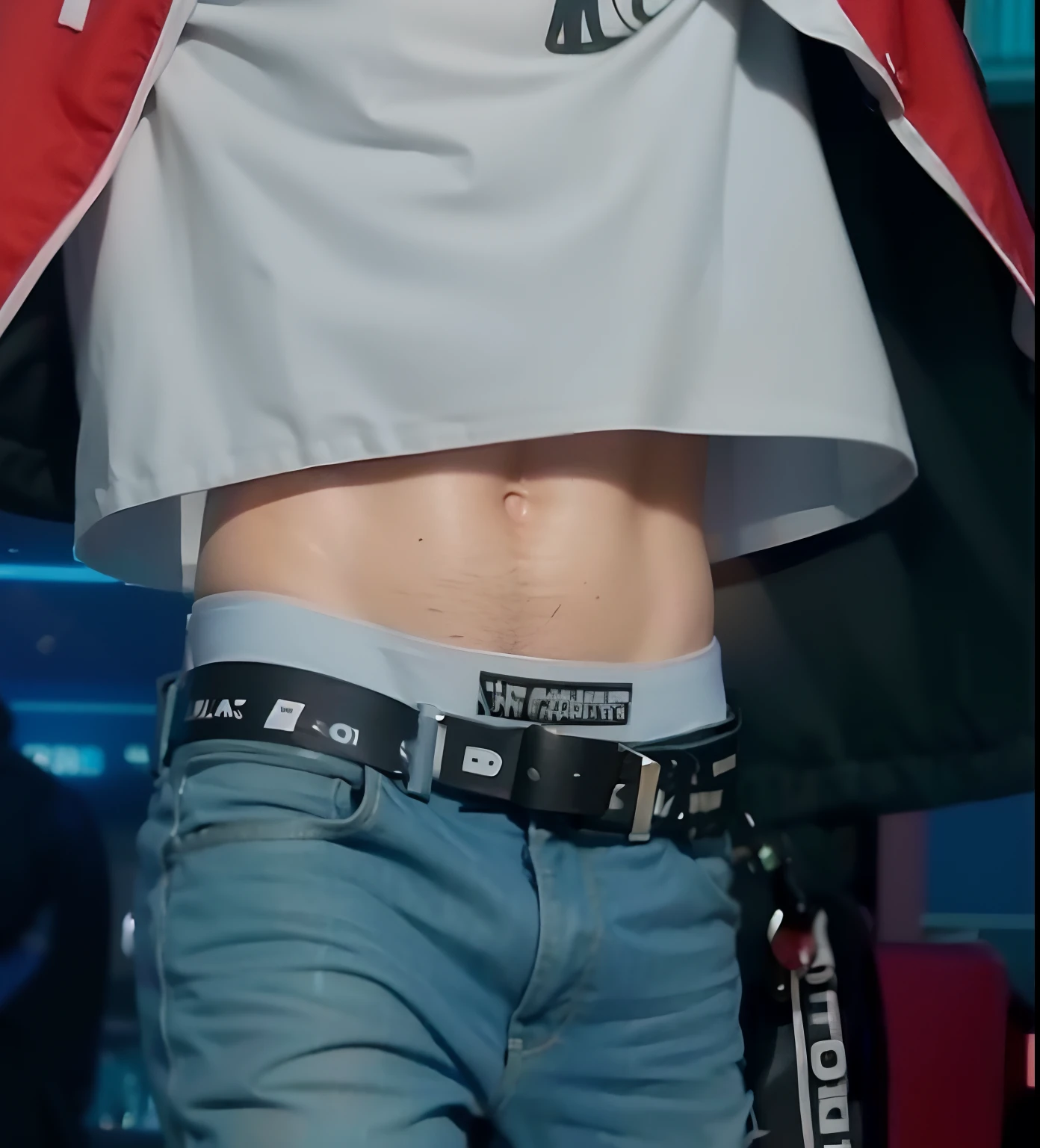 Korean handsome male idol,20 years old,Penis Exposure, Wearing a harness, Kneel down and spread your legs , Exposed, Pretty legs, Pretty Man, Adonis, thin arms, breast exposure,Long sleeve t-shirt, selling oneself, During a stage performance, seductive posture
