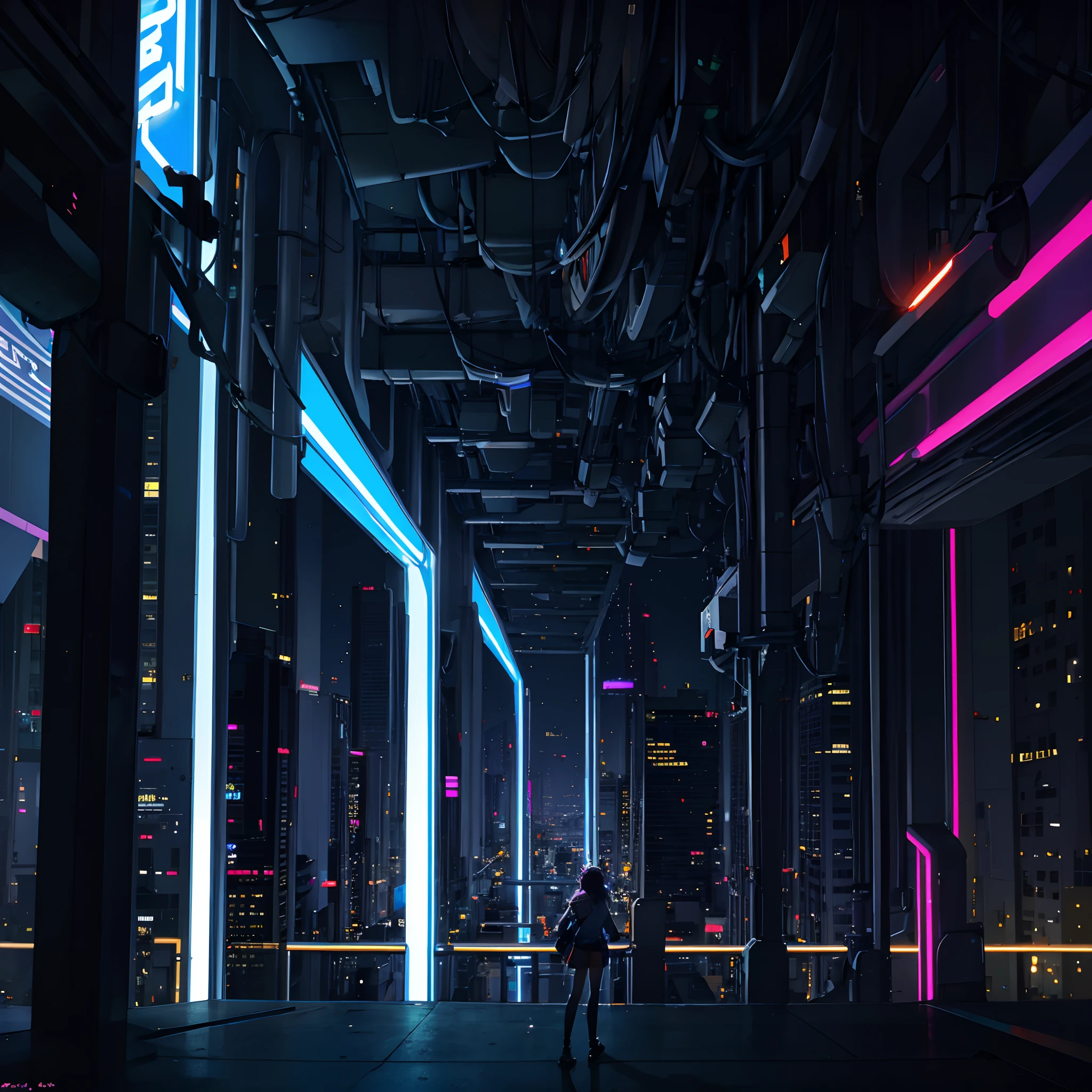 ciber　neons　Beautiful　A city with no one