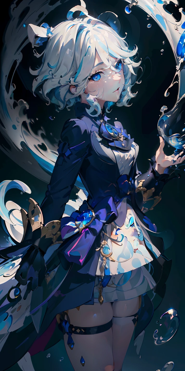 (masterpiece:1.2, best quality), (finely detailed beautiful eyes: 1.2), (extremely detailed CG unity 8k wallpaper, masterpiece, best quality, ultra-detailed, best shadow), (detailed background), (beautiful detailed face, beautiful detailed eyes), High contrast, (best illumination, an extremely delicate and beautiful),1girl,((colourful paint splashes on transparent background, dulux,)), ((caustic)), dynamic angle,beautiful detailed glow,full body, cowboy shot, white hair, purple eyes,