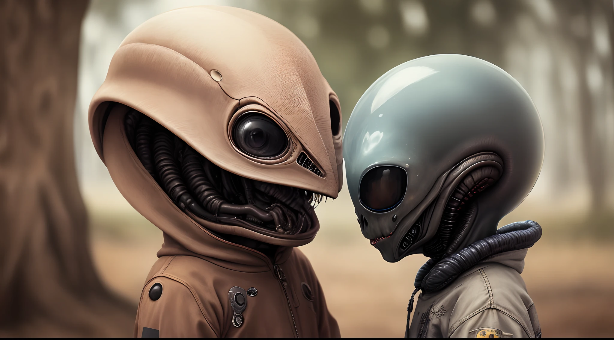 Alien on a child's side