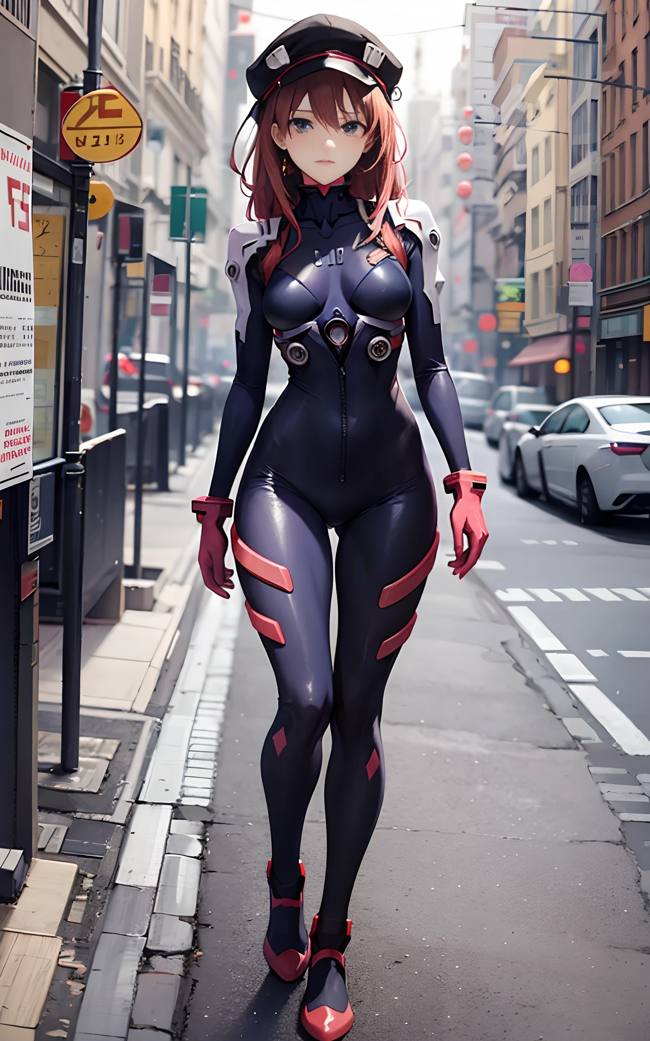 Evangelion suit, beautiful girl